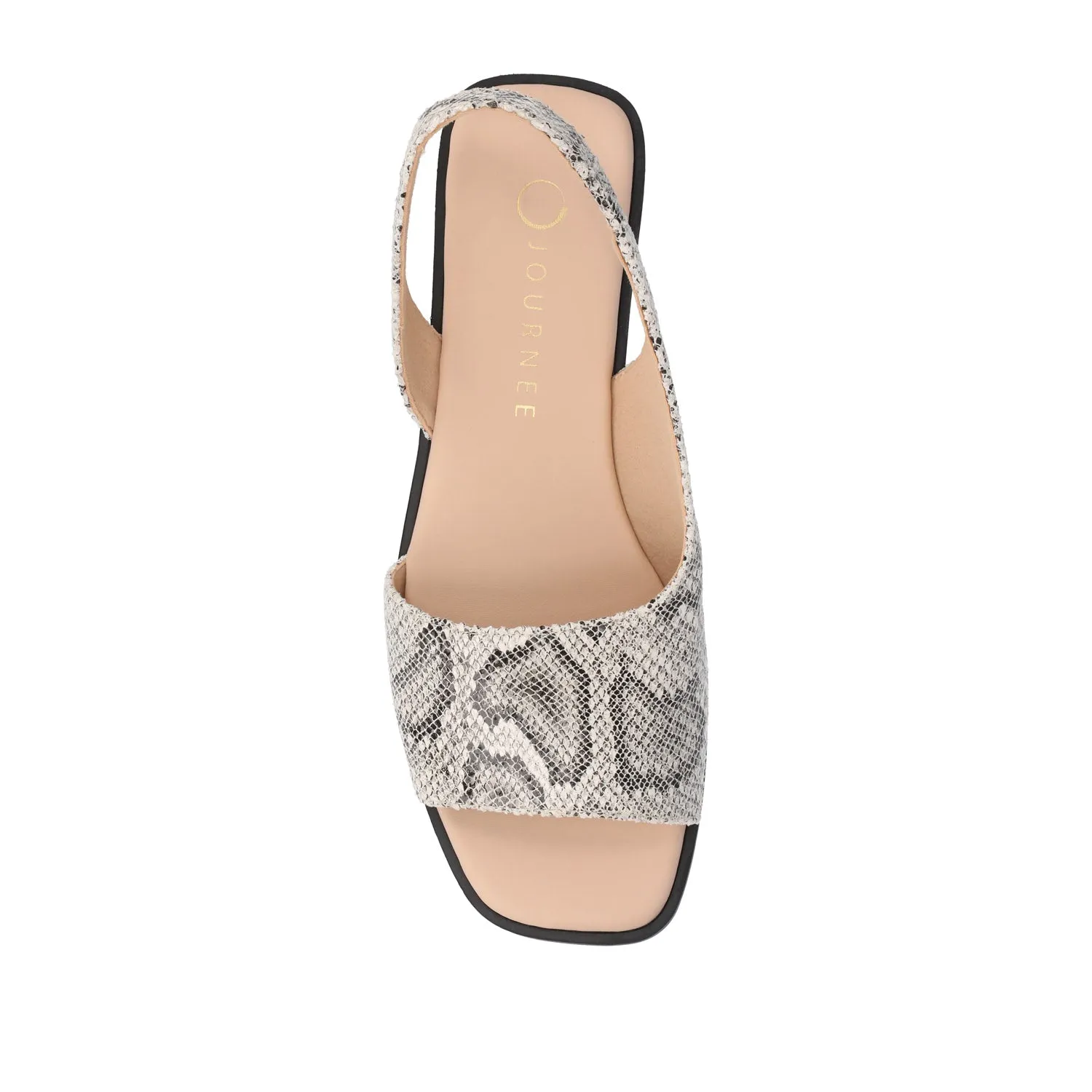 BRINSLEY FAUX LEATHER SANDALS IN WIDE smooth feel