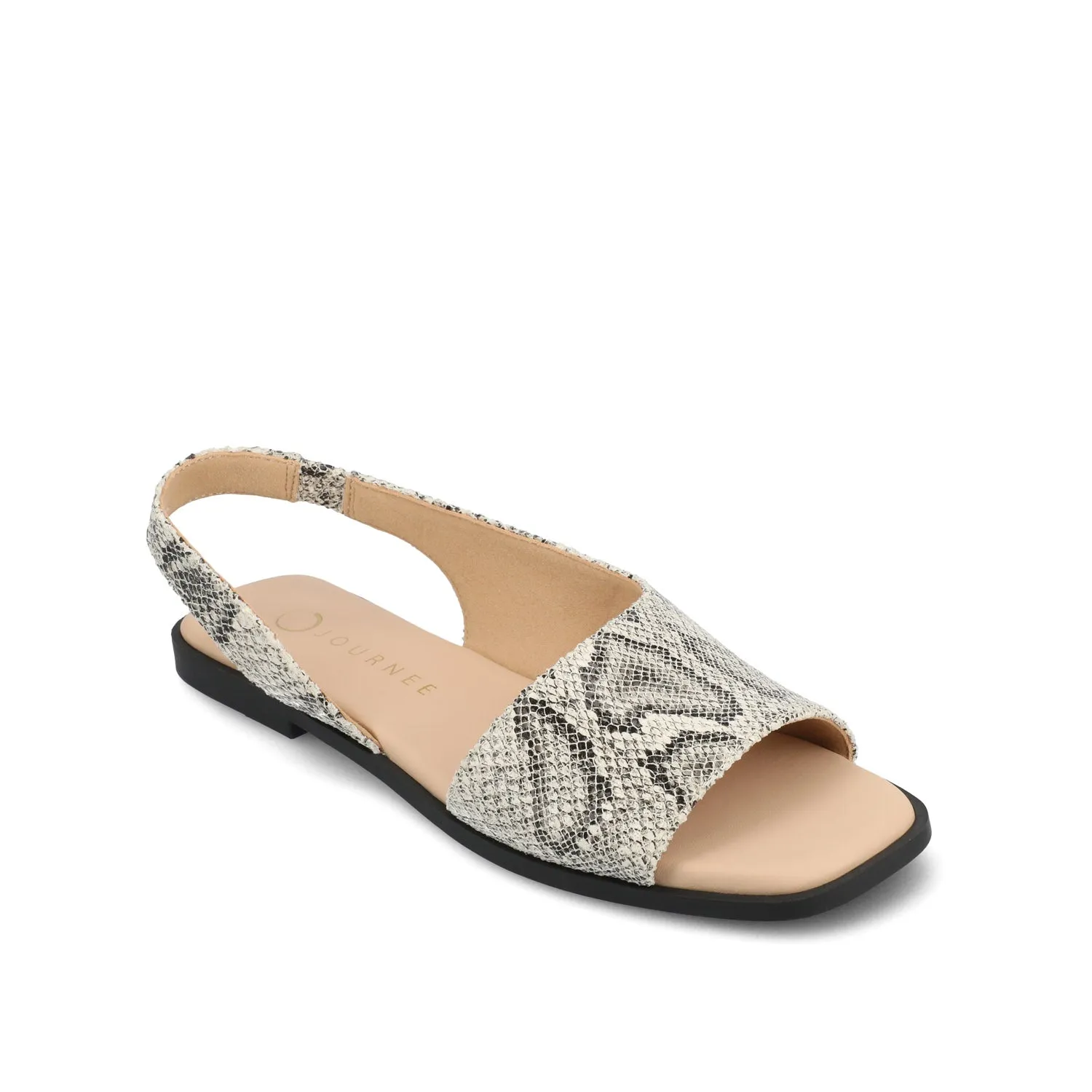 BRINSLEY FAUX LEATHER SANDALS IN WIDE smooth feel