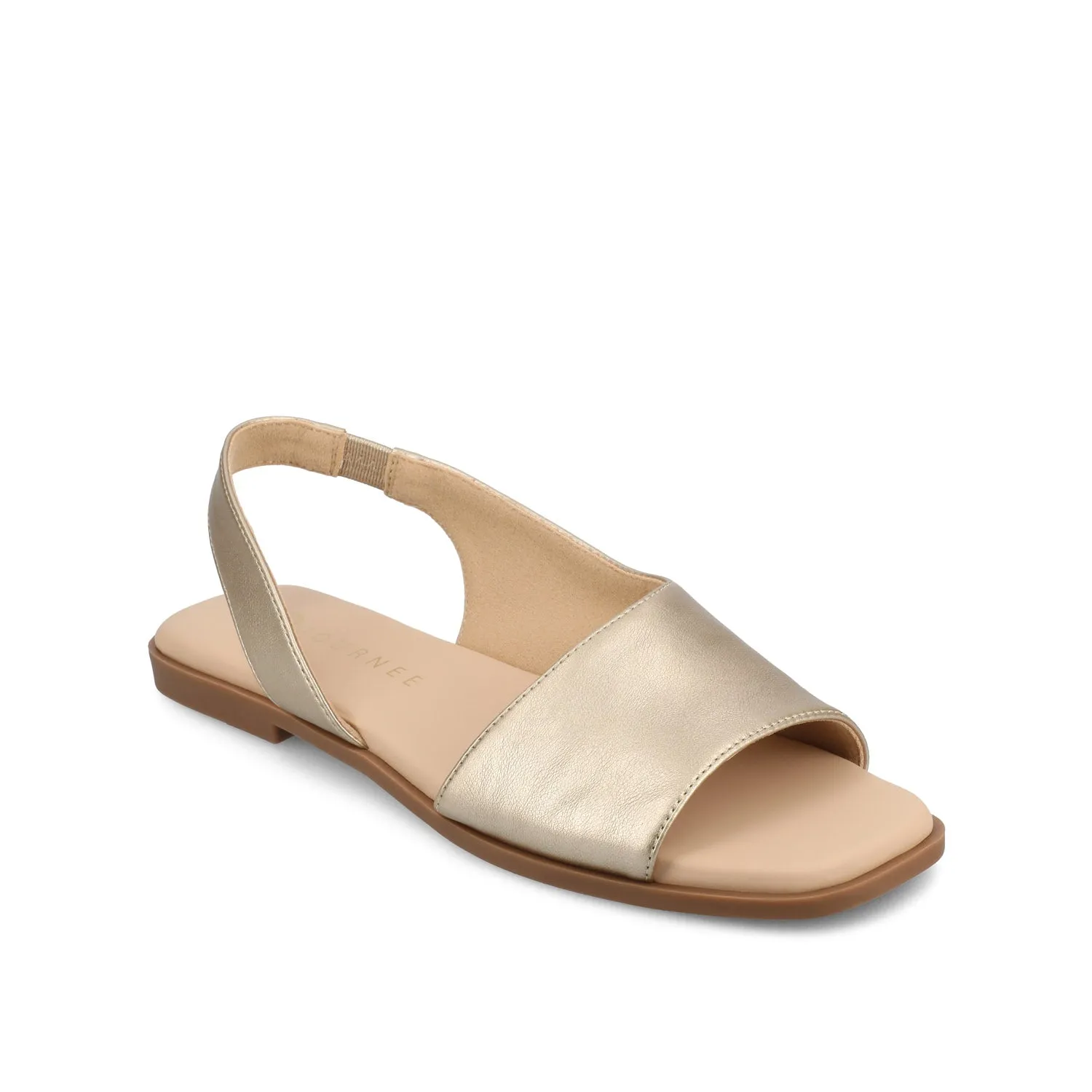 BRINSLEY FAUX LEATHER SANDALS IN WIDE smooth feel