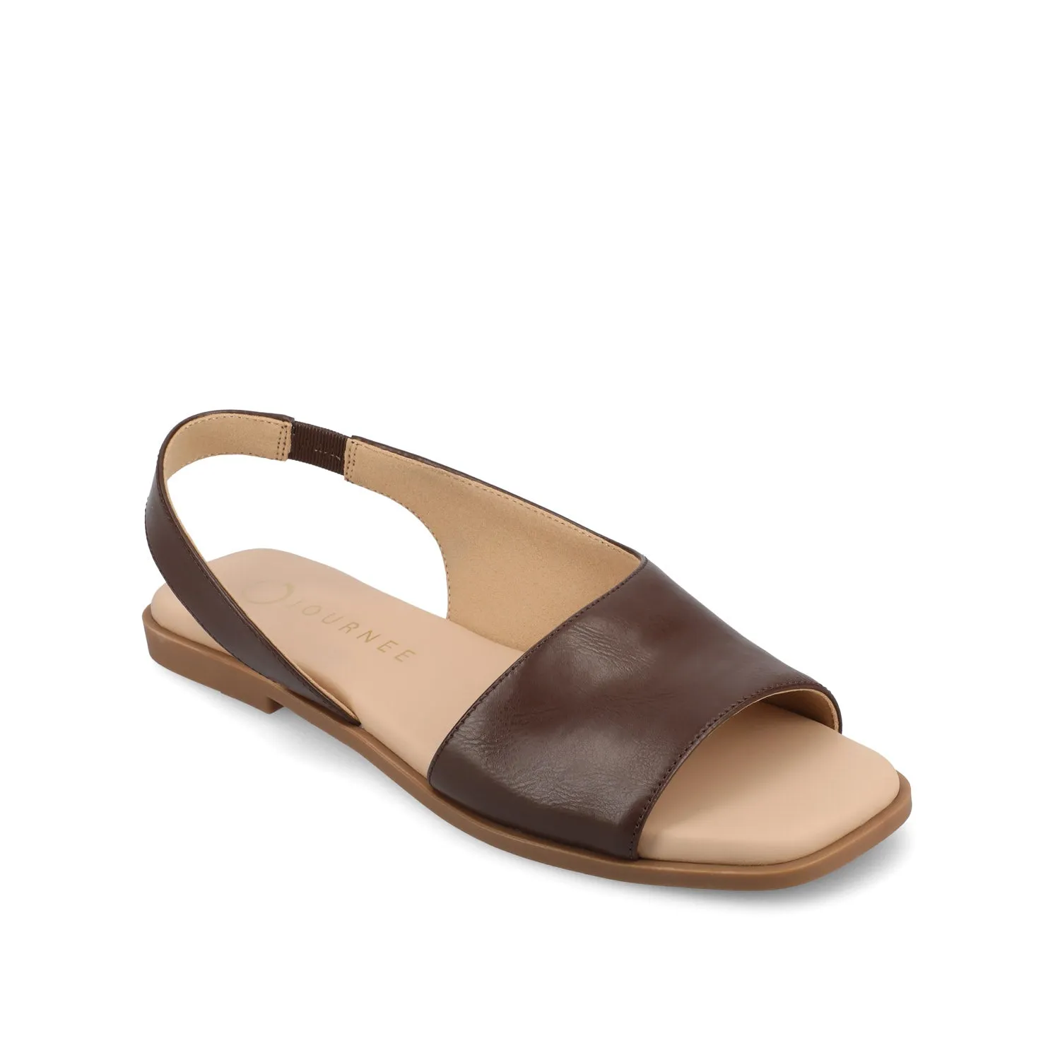 BRINSLEY FAUX LEATHER SANDALS IN WIDE smooth feel