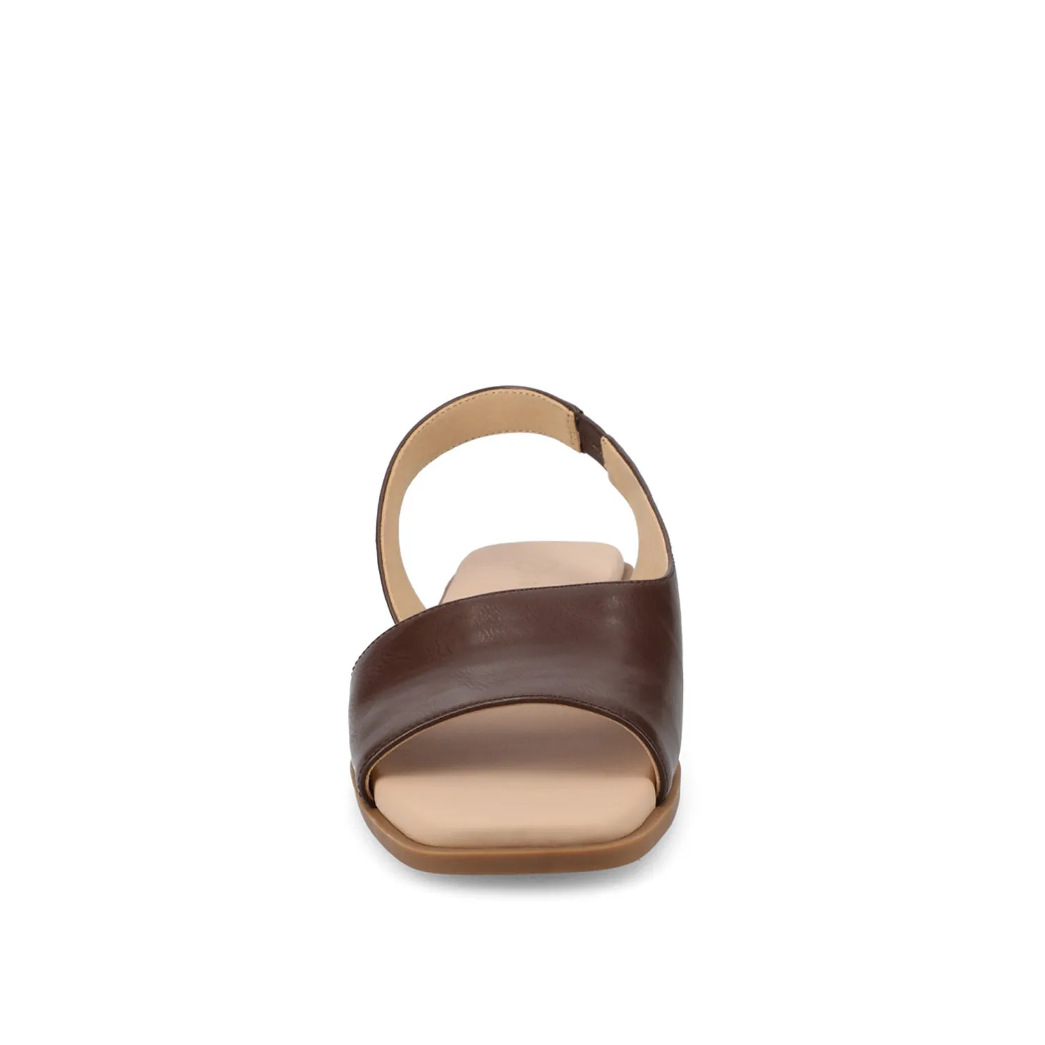 BRINSLEY FAUX LEATHER SANDALS IN WIDE smooth feel