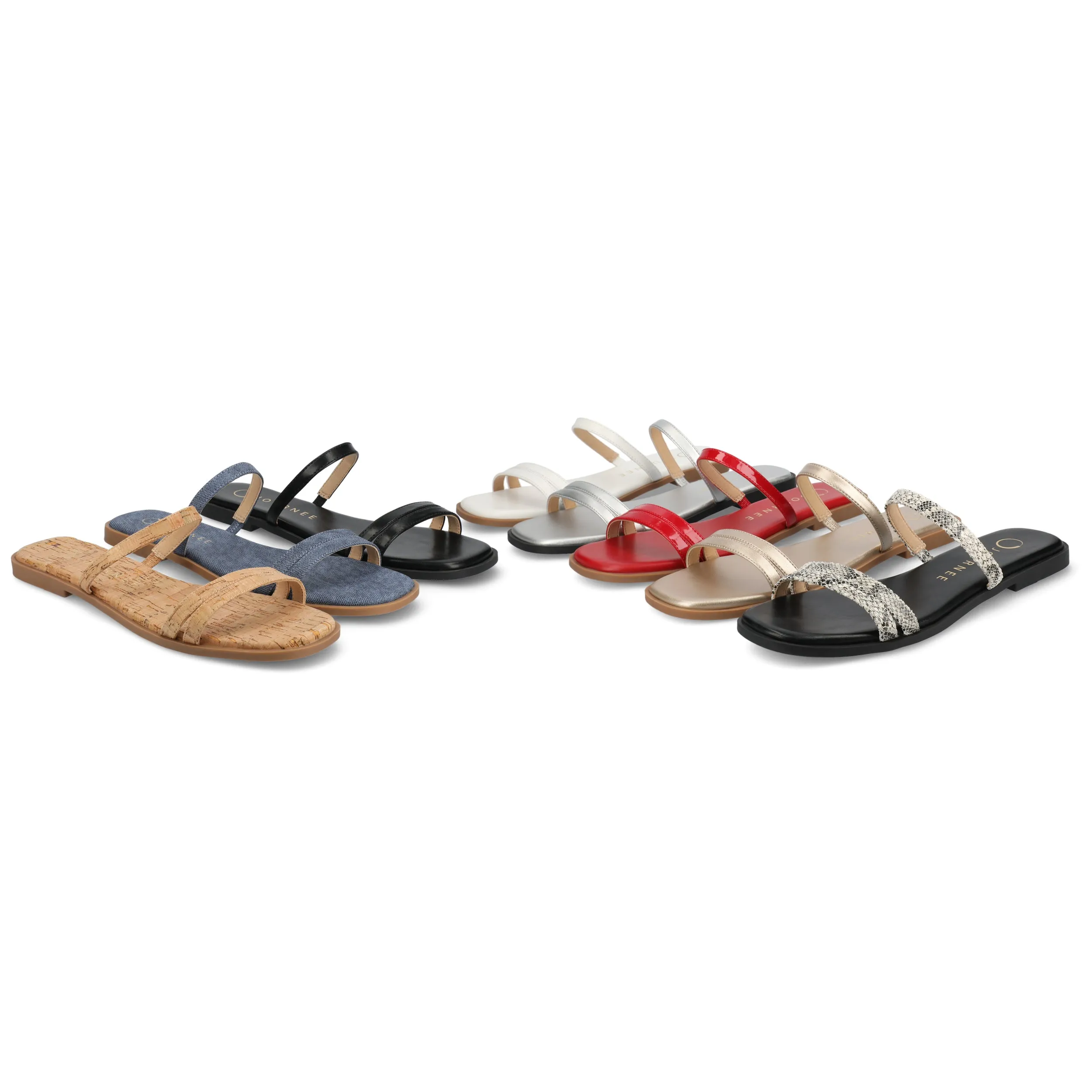BRISA SLIDE SANDALS IN FAUX LEATHER zen feel
