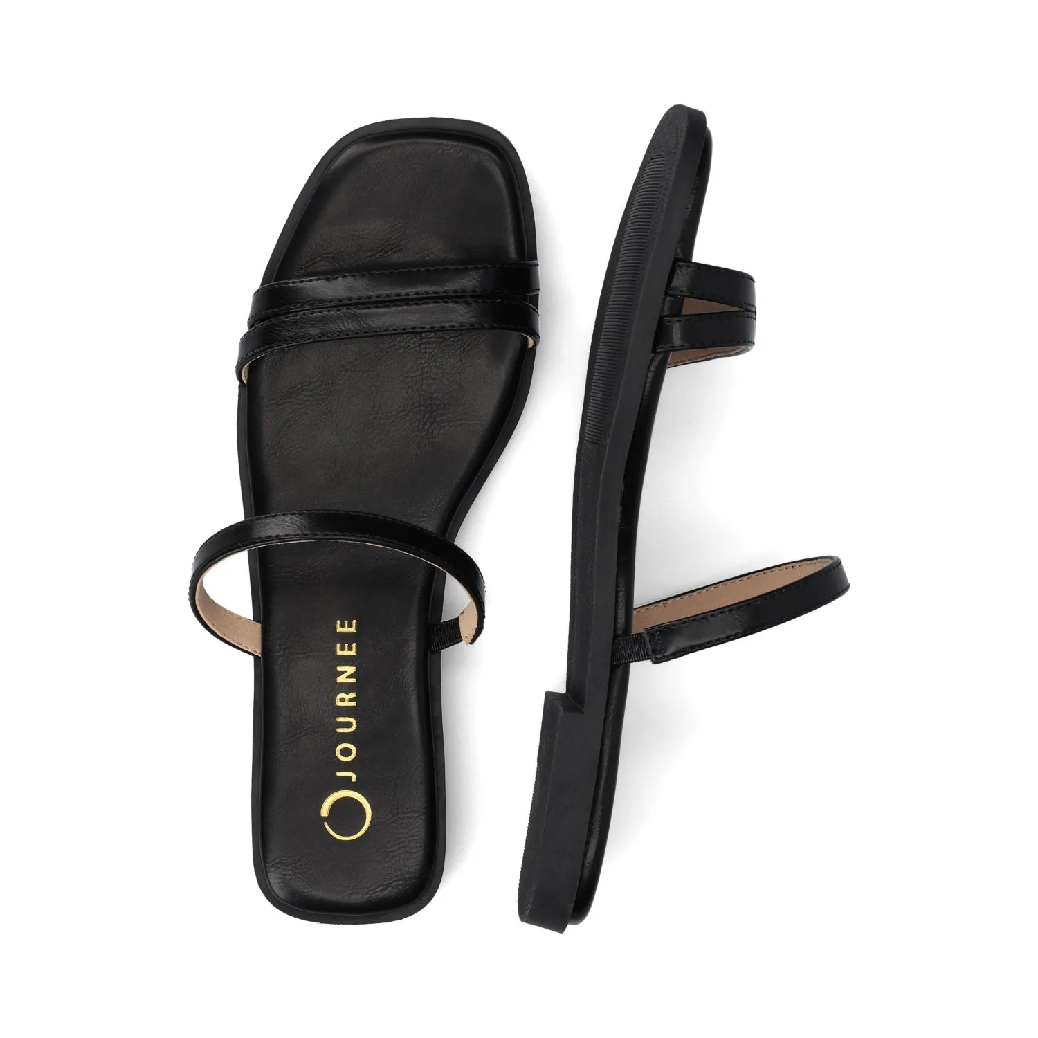 BRISA SLIDE SANDALS IN FAUX LEATHER zen feel