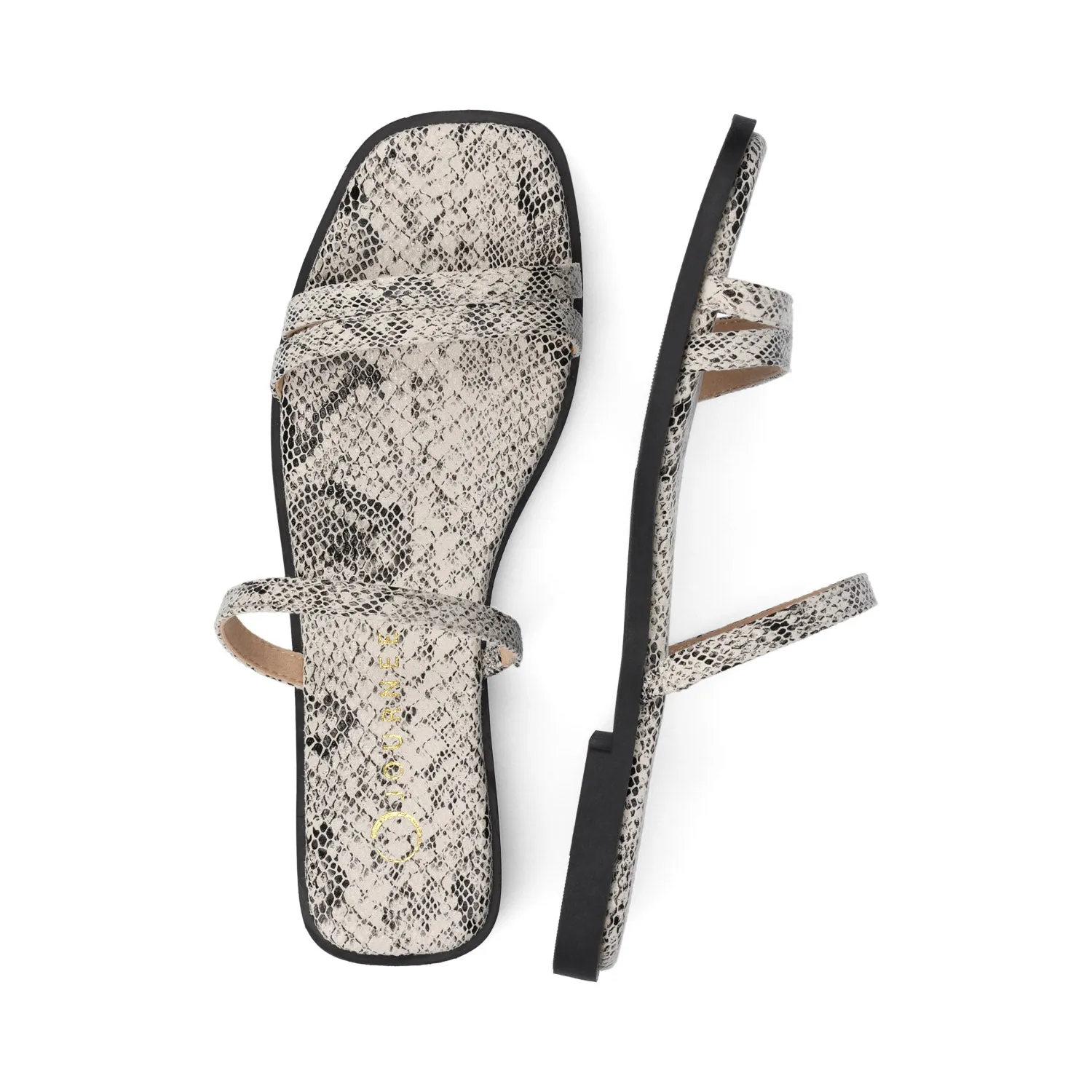 BRISA SLIDE SANDALS IN FAUX LEATHER zen feel