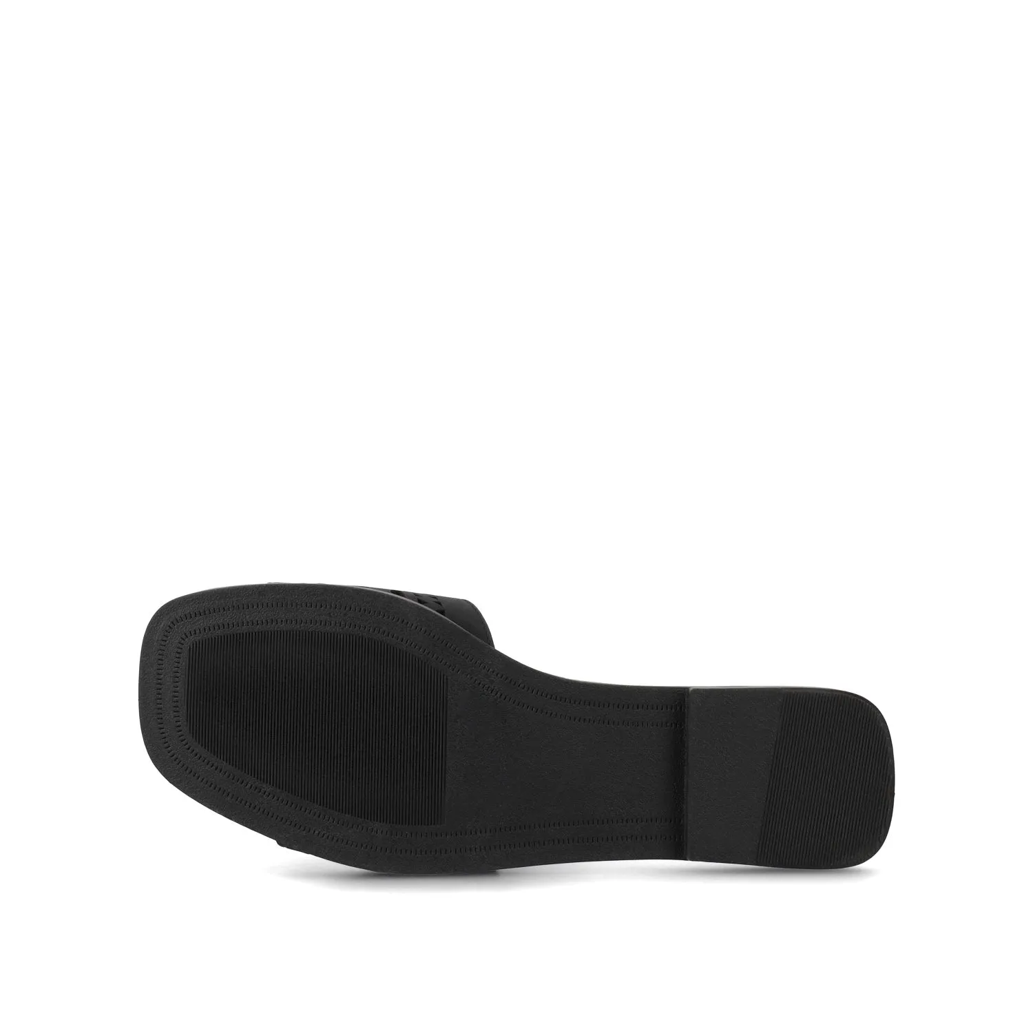 BRODIE SLIDE SANDALS IN FAUX LEATHER spring vibe