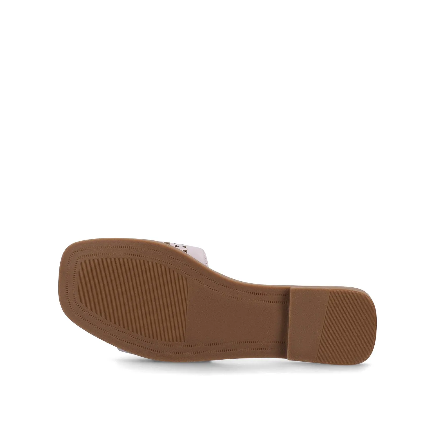BRODIE SLIDE SANDALS IN FAUX LEATHER spring vibe