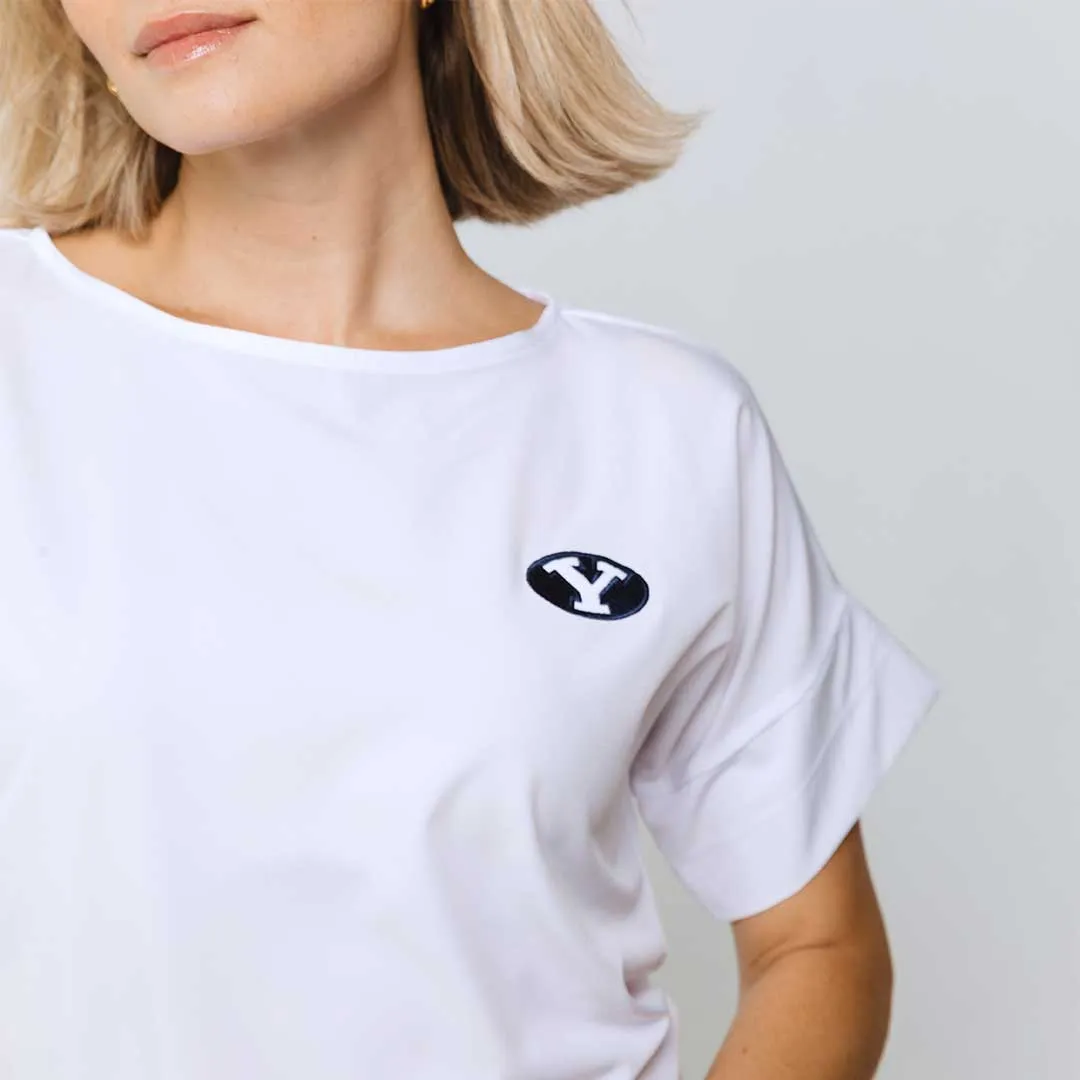 BYU Boss Tee, White youth touch