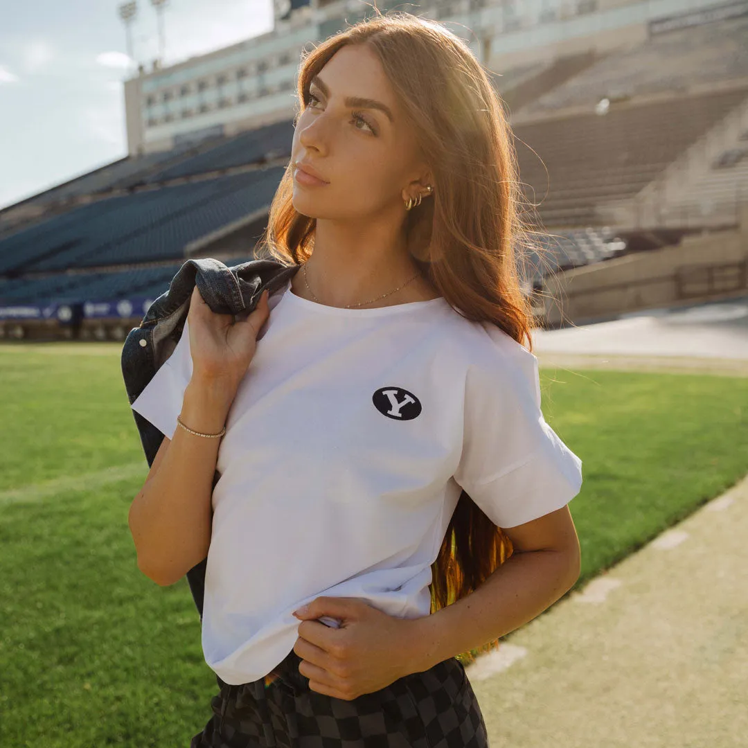 BYU Boss Tee, White youth touch