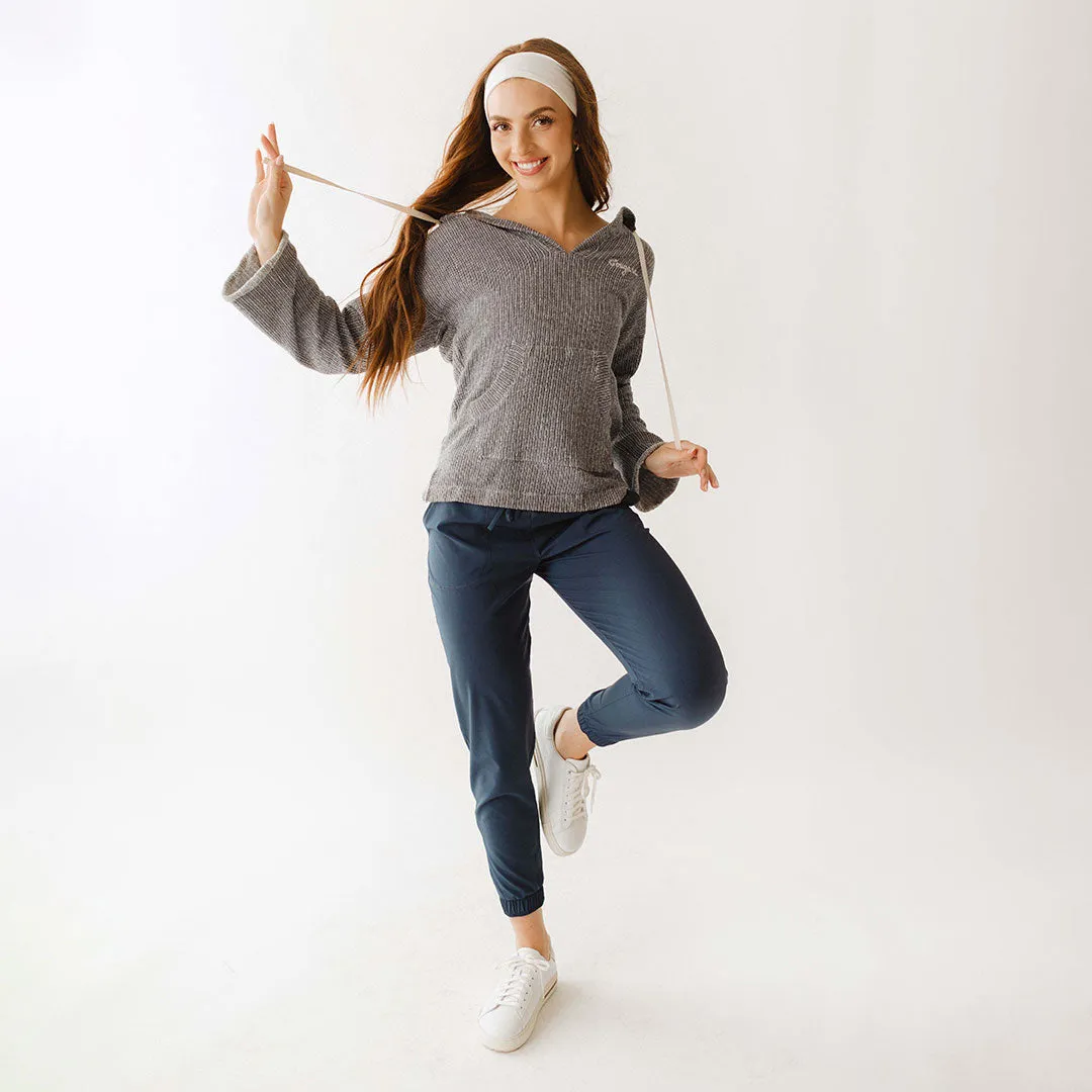 BYU Channel Stripe Pullover, Navy contrast block
