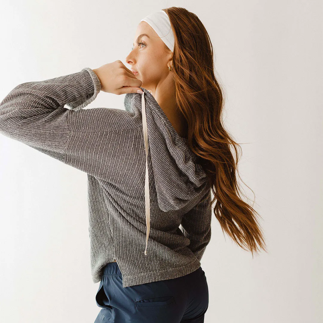 BYU Channel Stripe Pullover, Navy contrast block