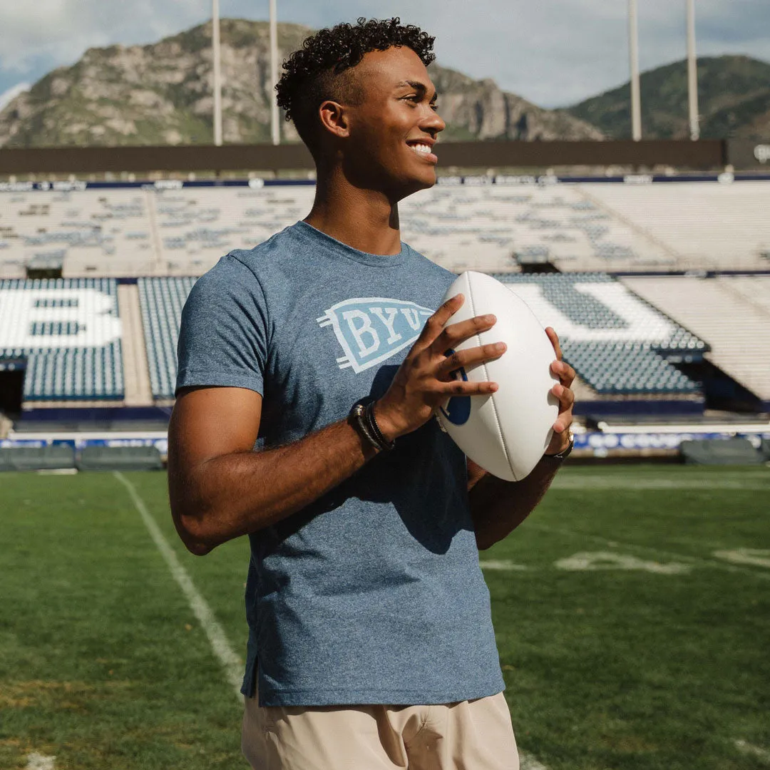 BYU Men's Classic Tee, Navy solid tone