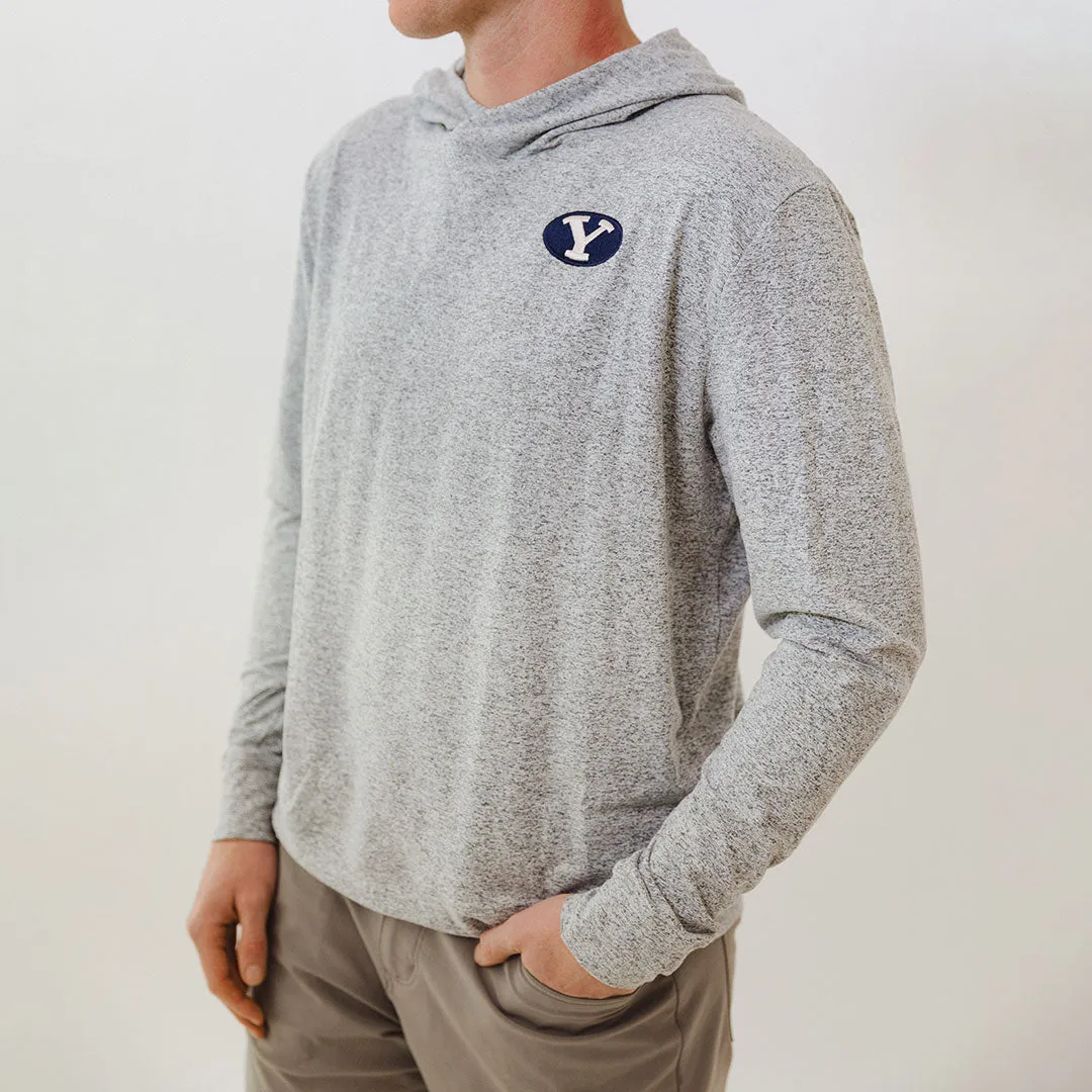 BYU Men's Travel Hoodie, Heather Grey teen pick