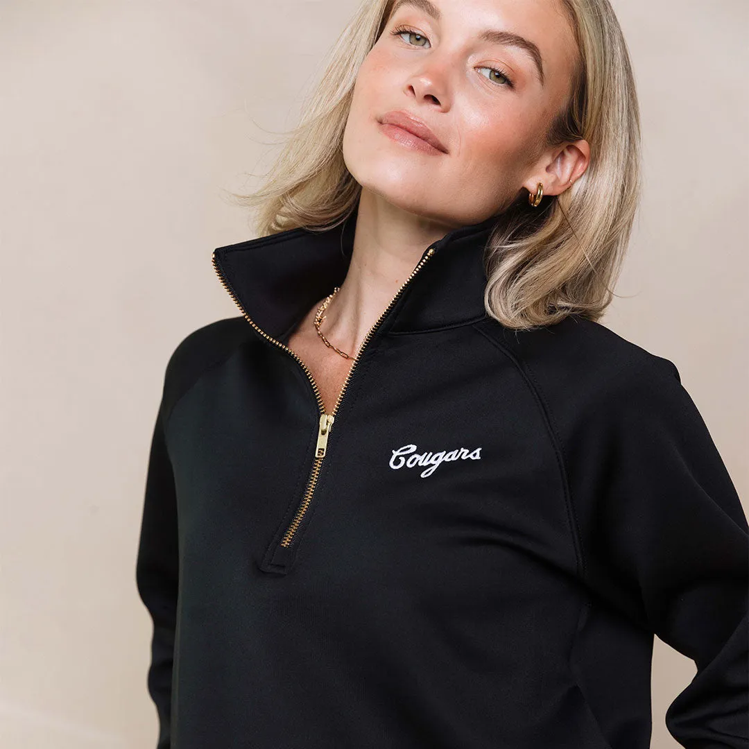 BYU Oxford Zip-Up, Black cross casual