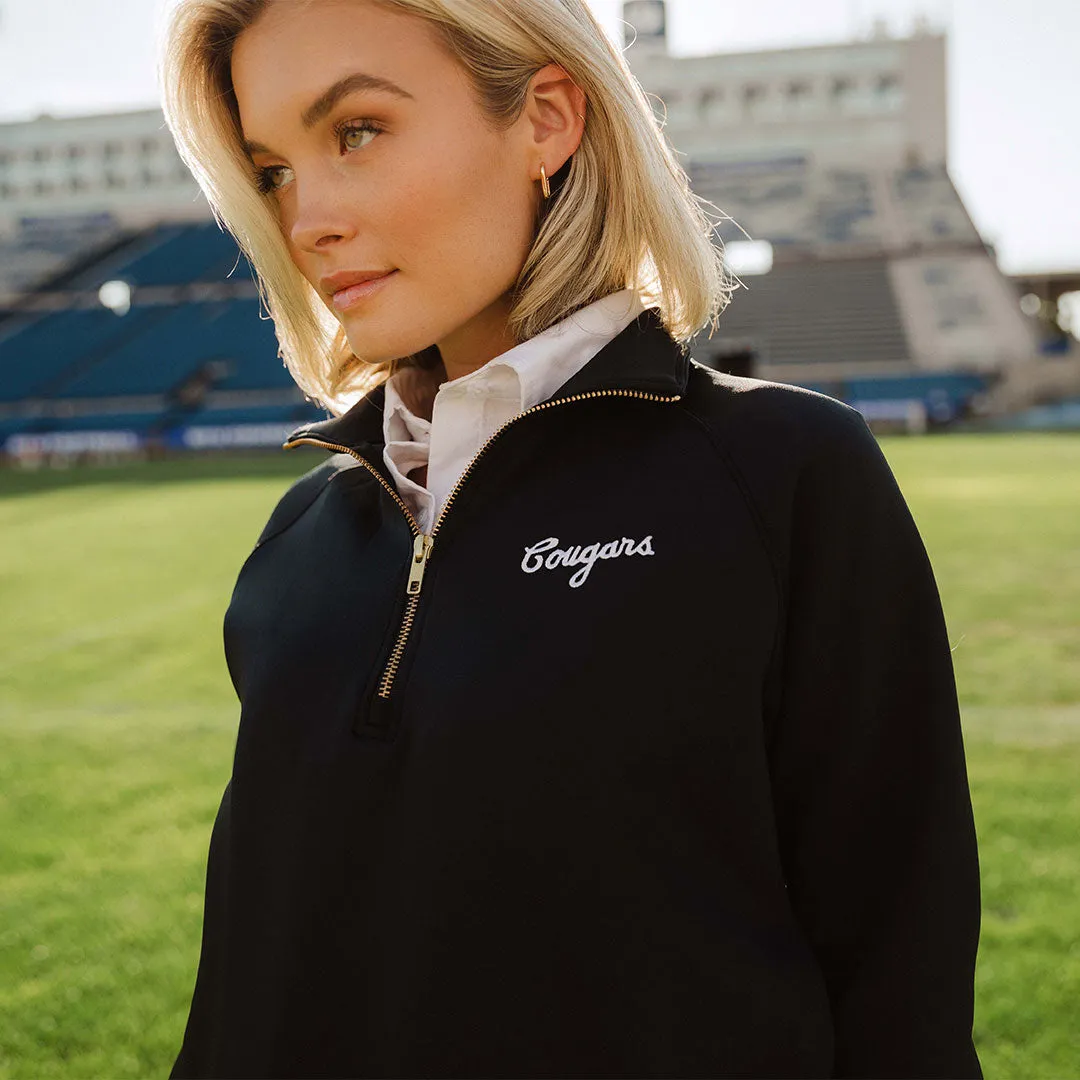 BYU Oxford Zip-Up, Black cross casual