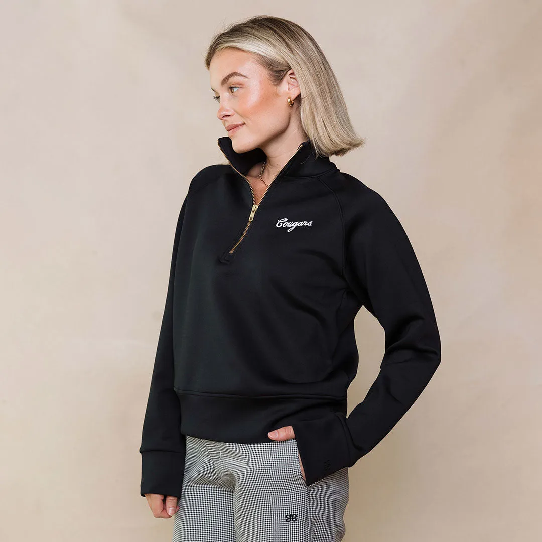 BYU Oxford Zip-Up, Black cross casual