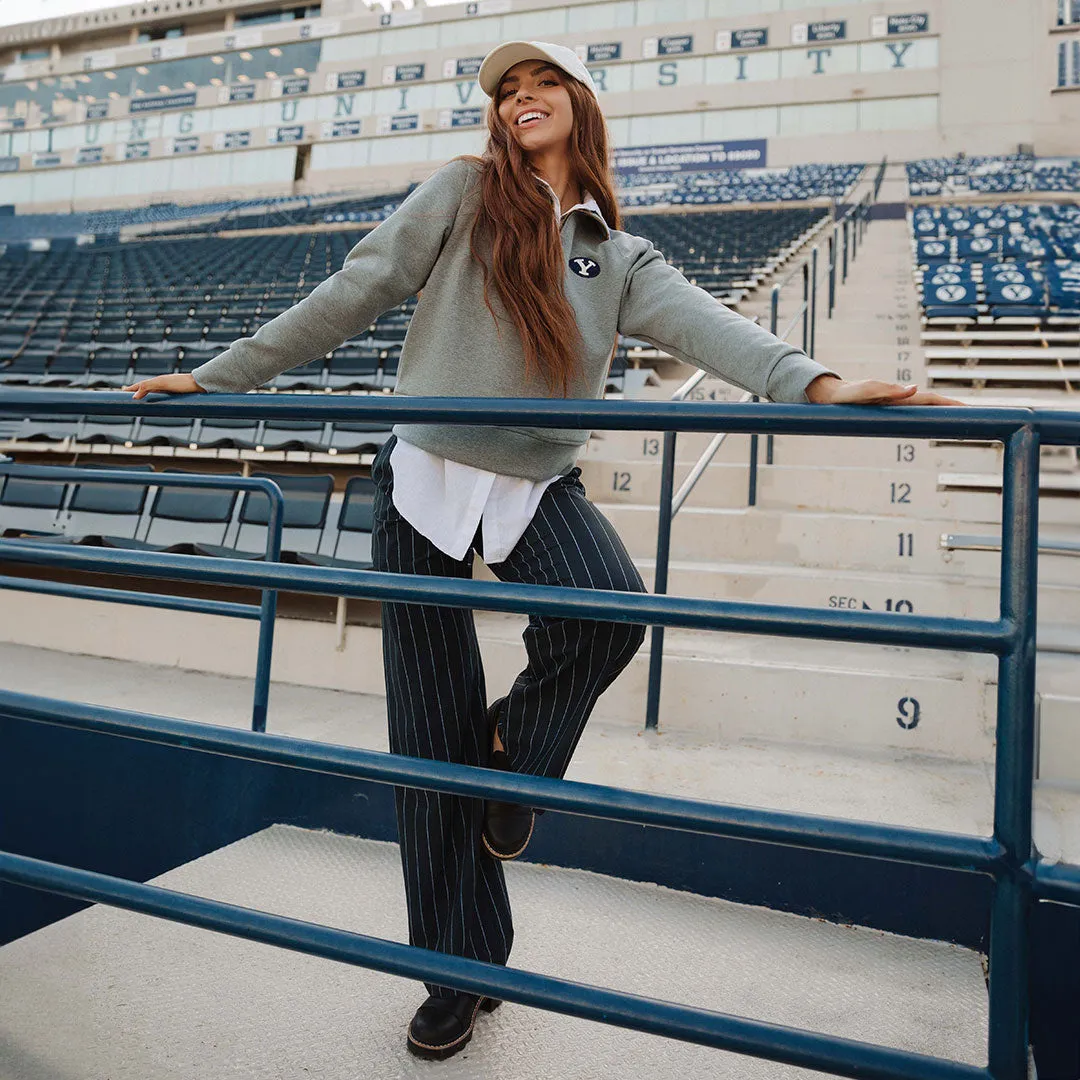 BYU Oxford Zip-Up, Heather Grey anti wind