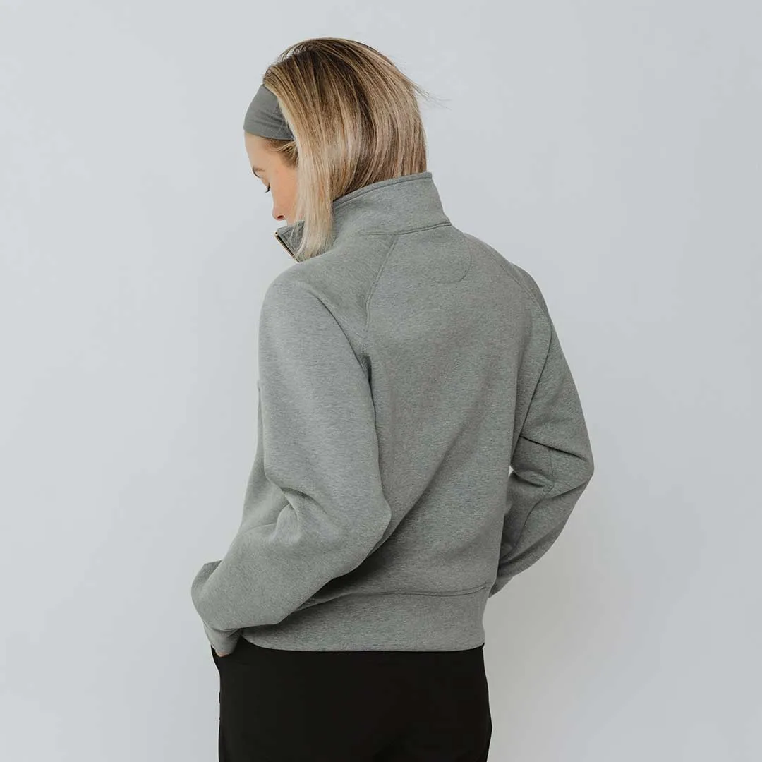 BYU Oxford Zip-Up, Heather Grey anti wind