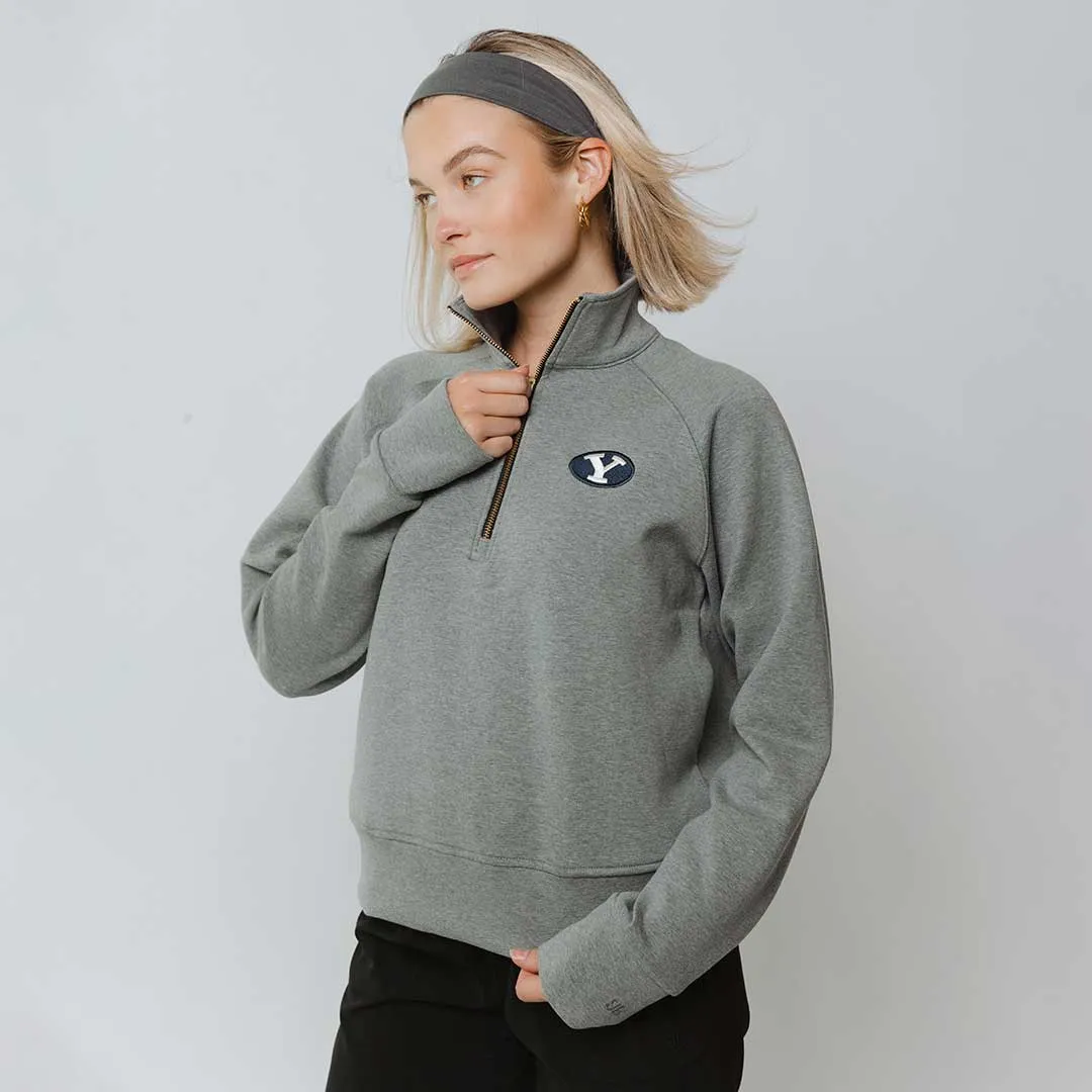 BYU Oxford Zip-Up, Heather Grey anti wind