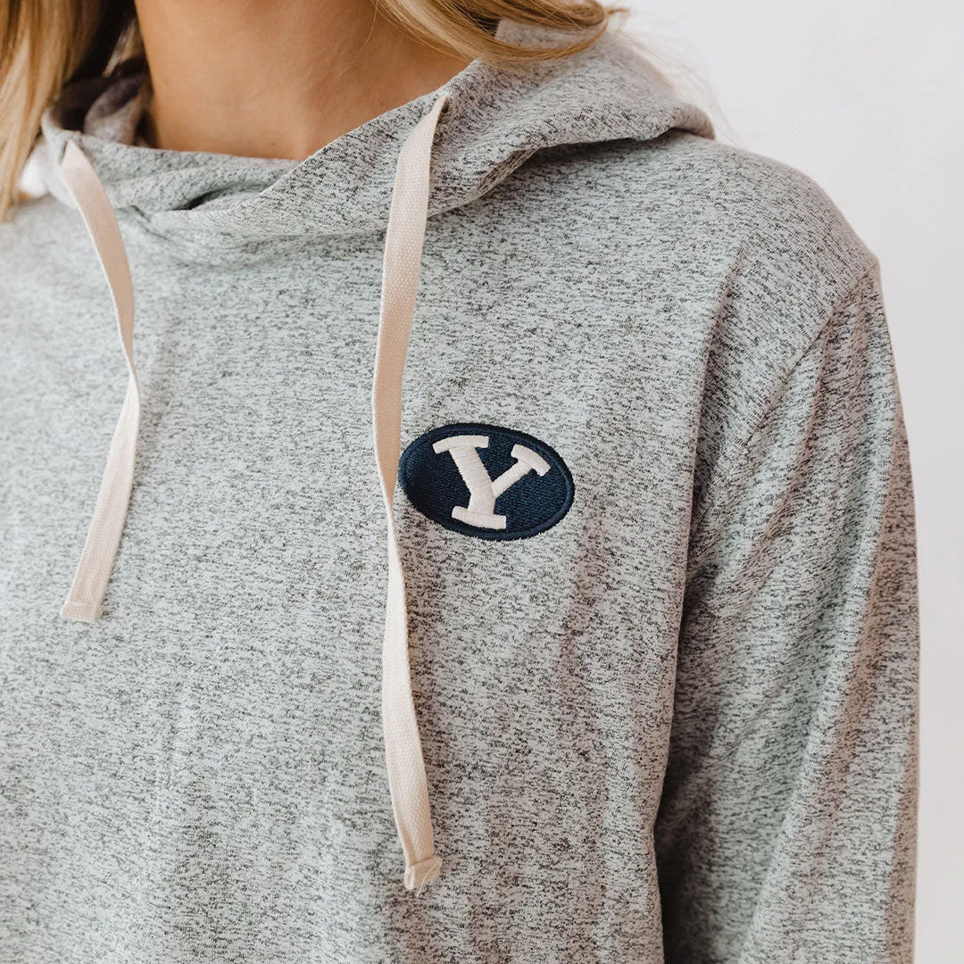 BYU Travel Hoodie, Heather Grey anti wind