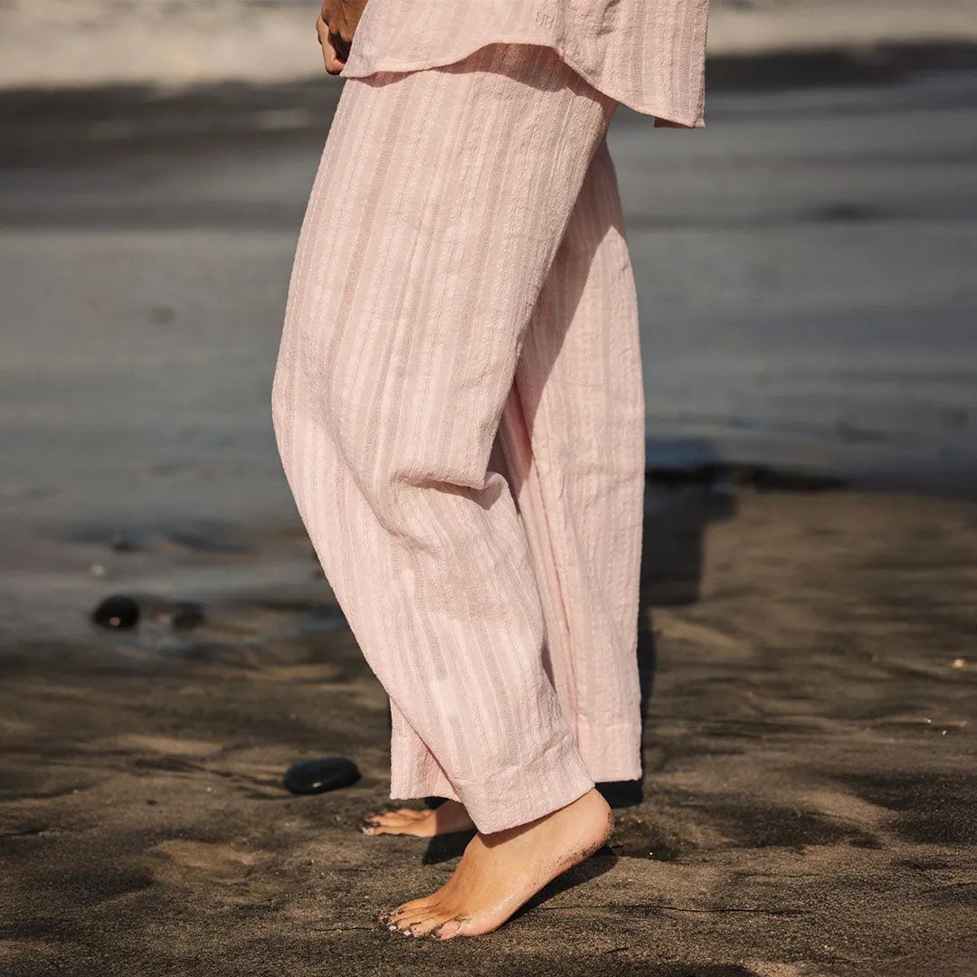 Cabana Pants, Pink Kiss drape mood