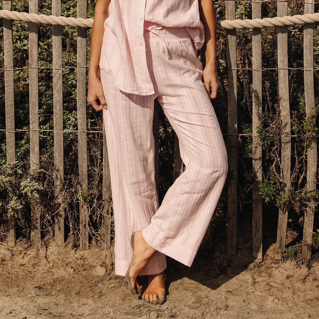 Cabana Pants, Pink Kiss drape mood
