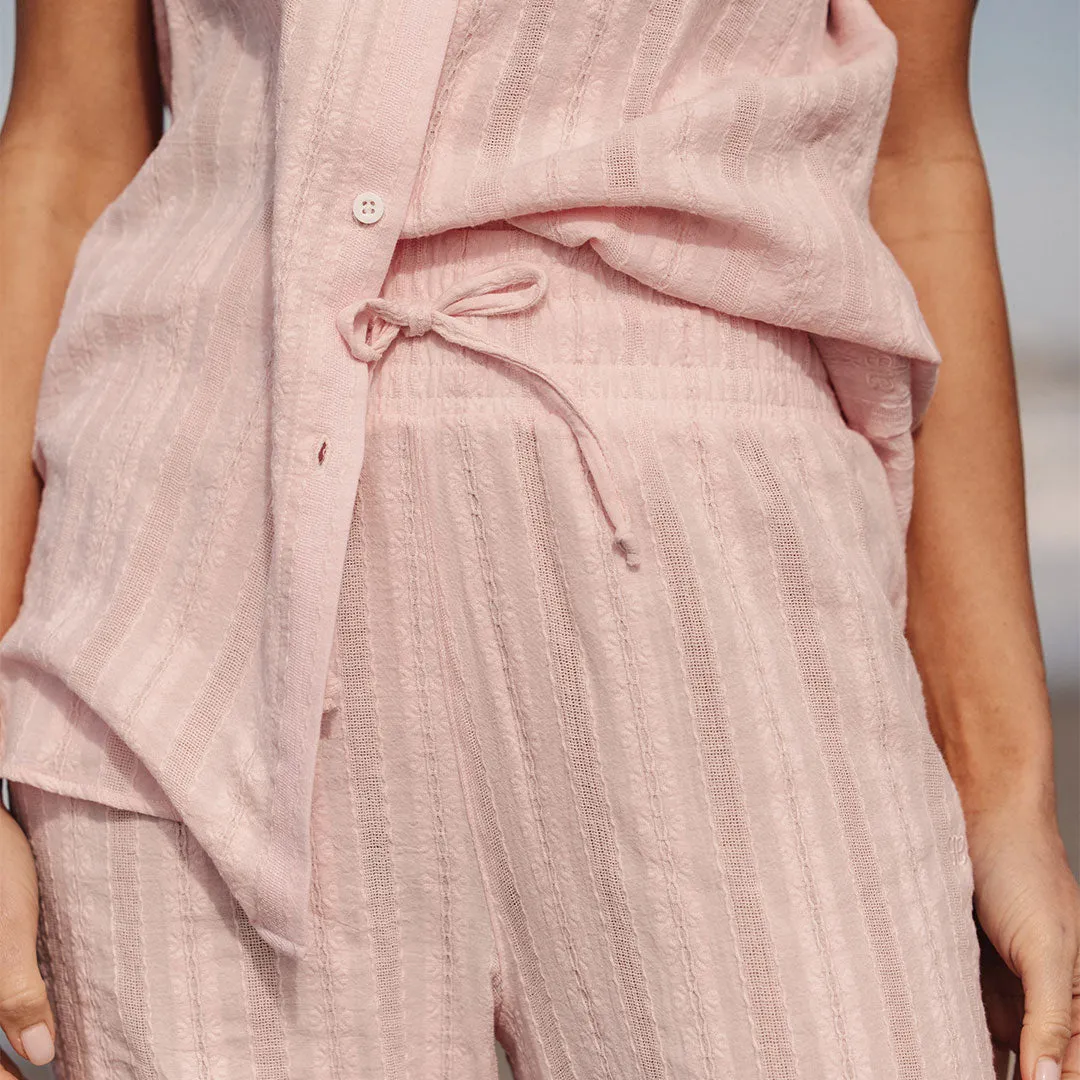 Cabana Pants, Pink Kiss drape mood