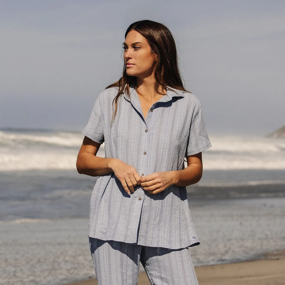 Cabana Shirt, Dusk Blue coverless feel