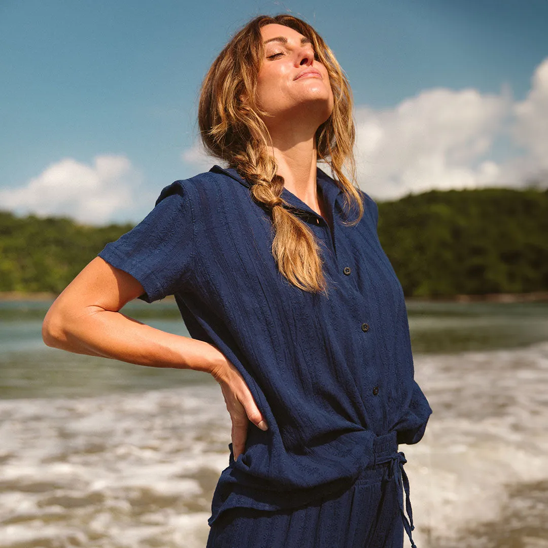 Cabana Shirt, Navy relax fit