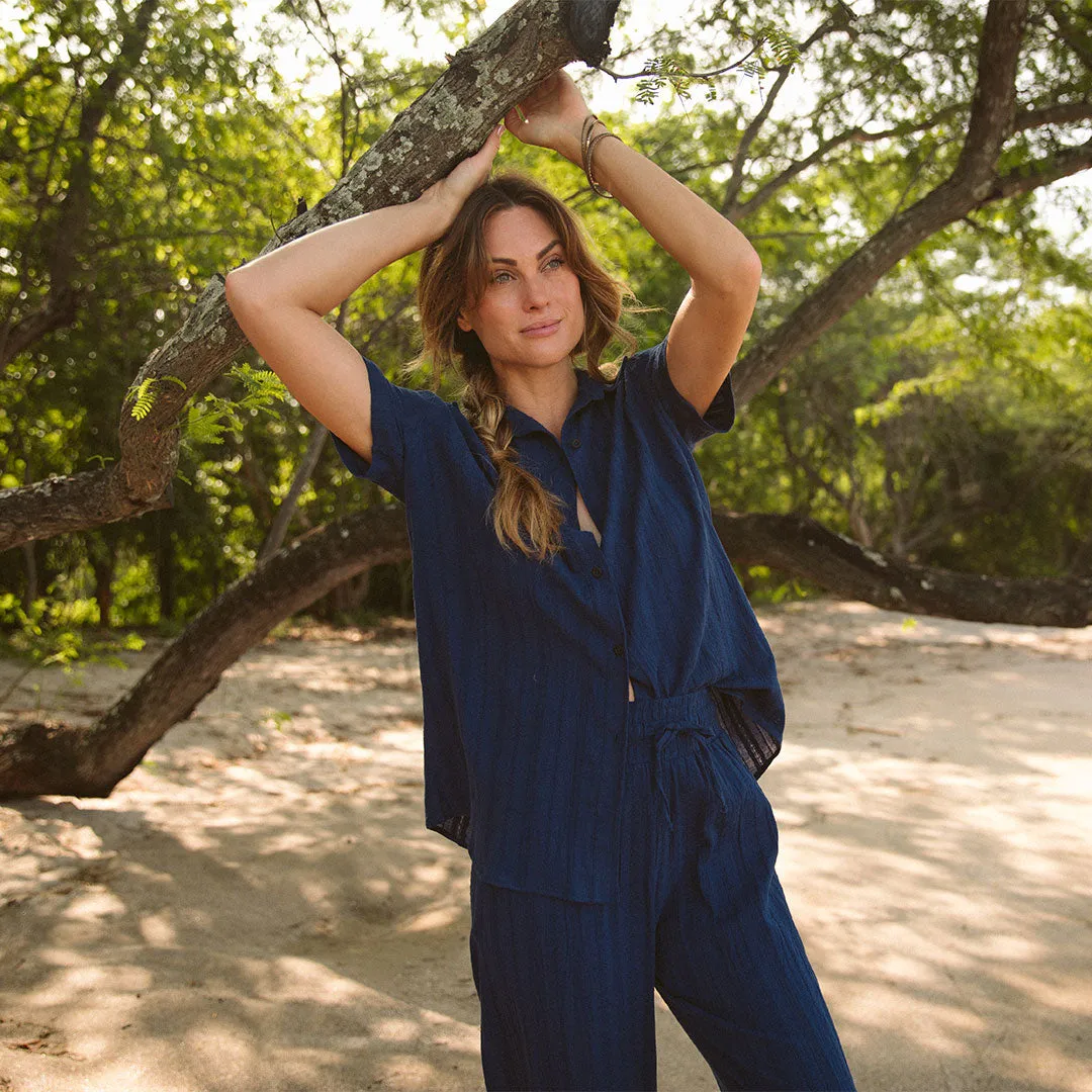 Cabana Shirt, Navy relax fit