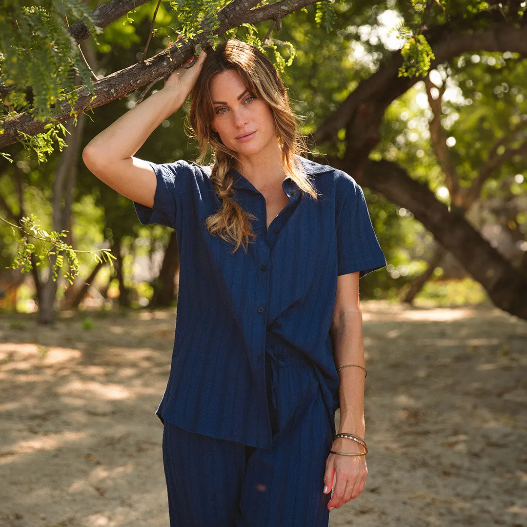 Cabana Shirt, Navy relax fit