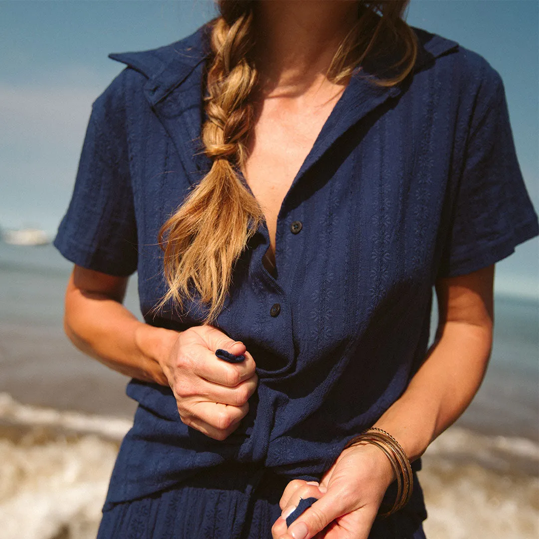 Cabana Shirt, Navy relax fit