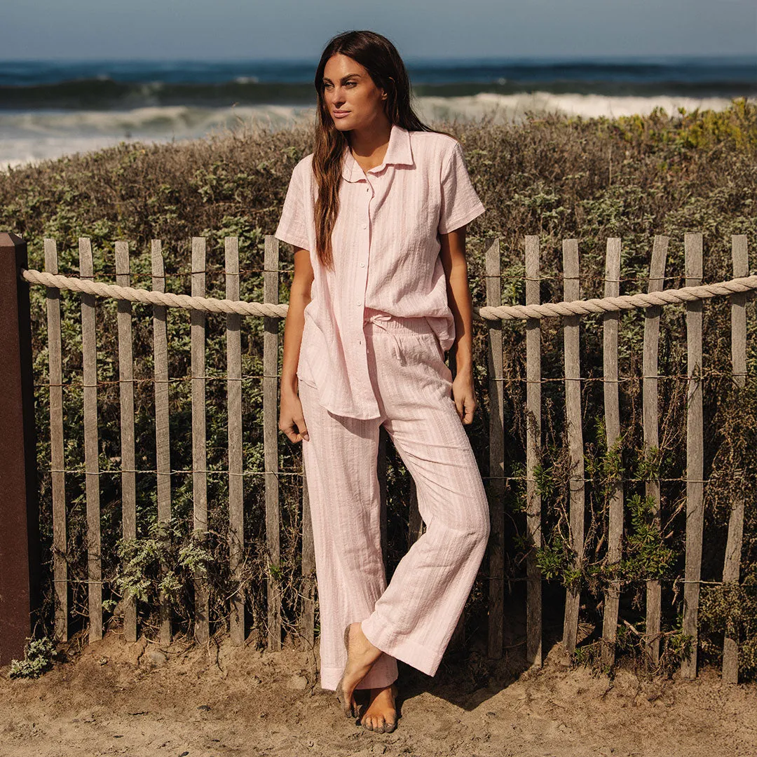 Cabana Shirt, Pink Kiss light throw