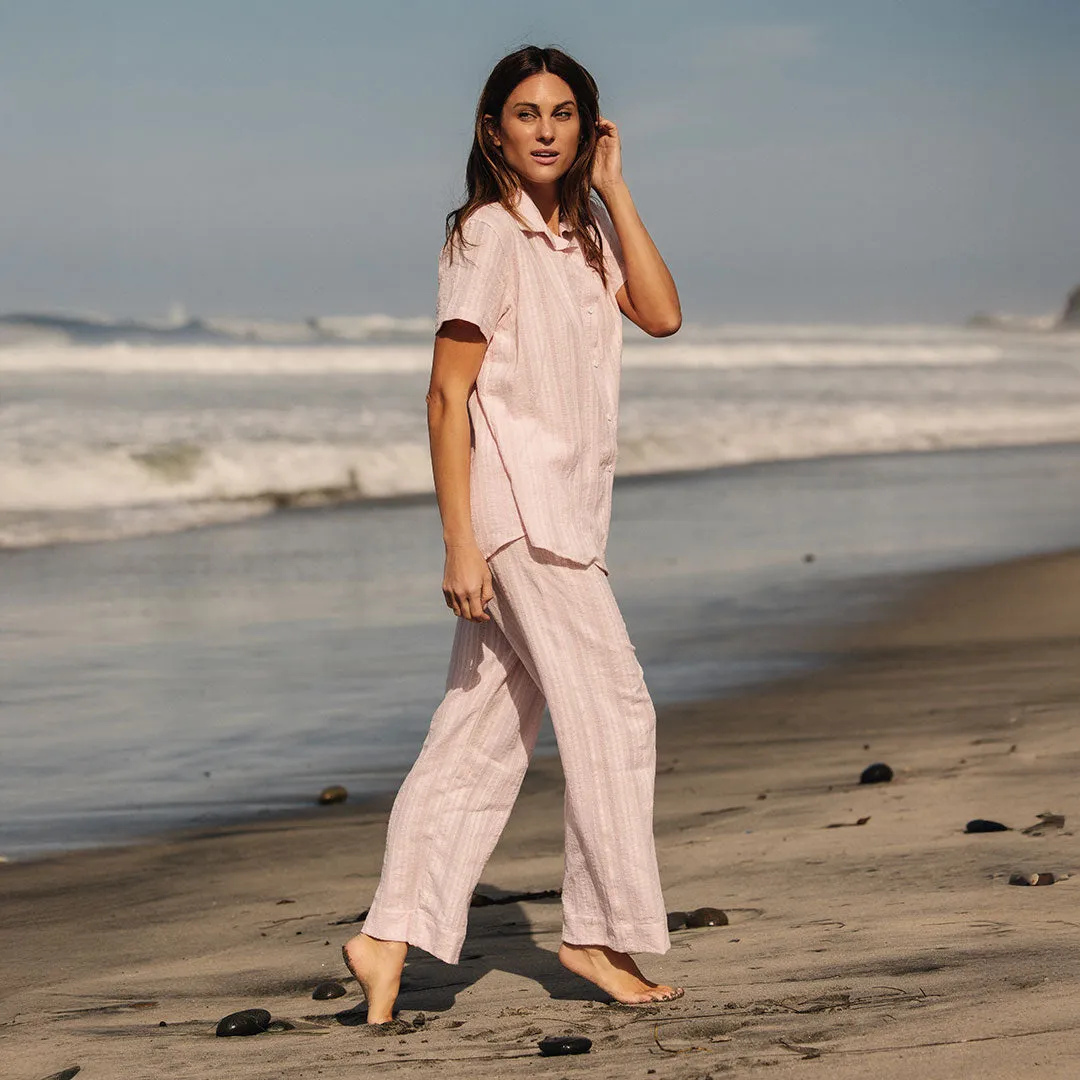 Cabana Shirt, Pink Kiss light throw