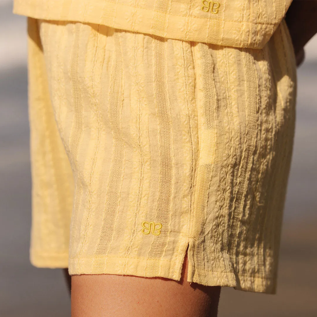 Cabana Shorts, Butter sun ribbon