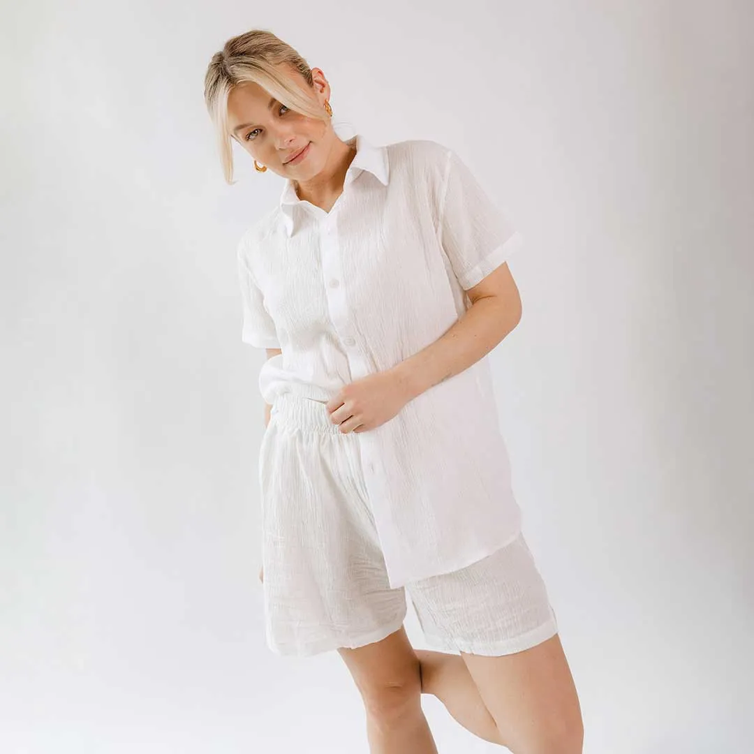 Cabana Shorts, White beach light