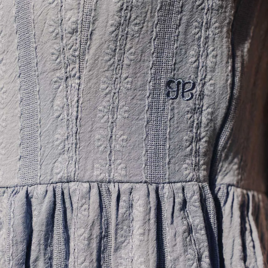 Cabo Midi Dress, Dusk Blue sand walk