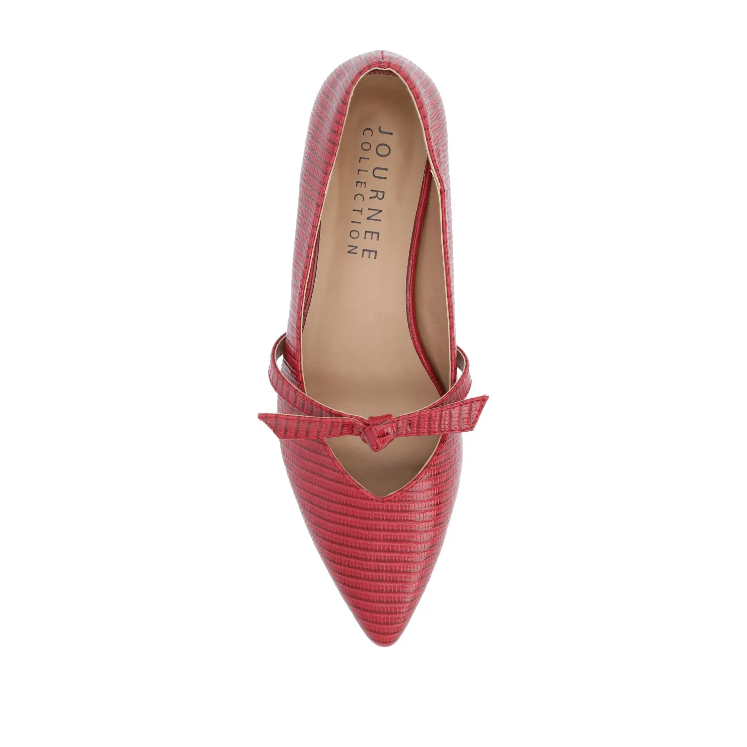 CAIT BALLET FLATS IN FAUX LIZARD soft sole