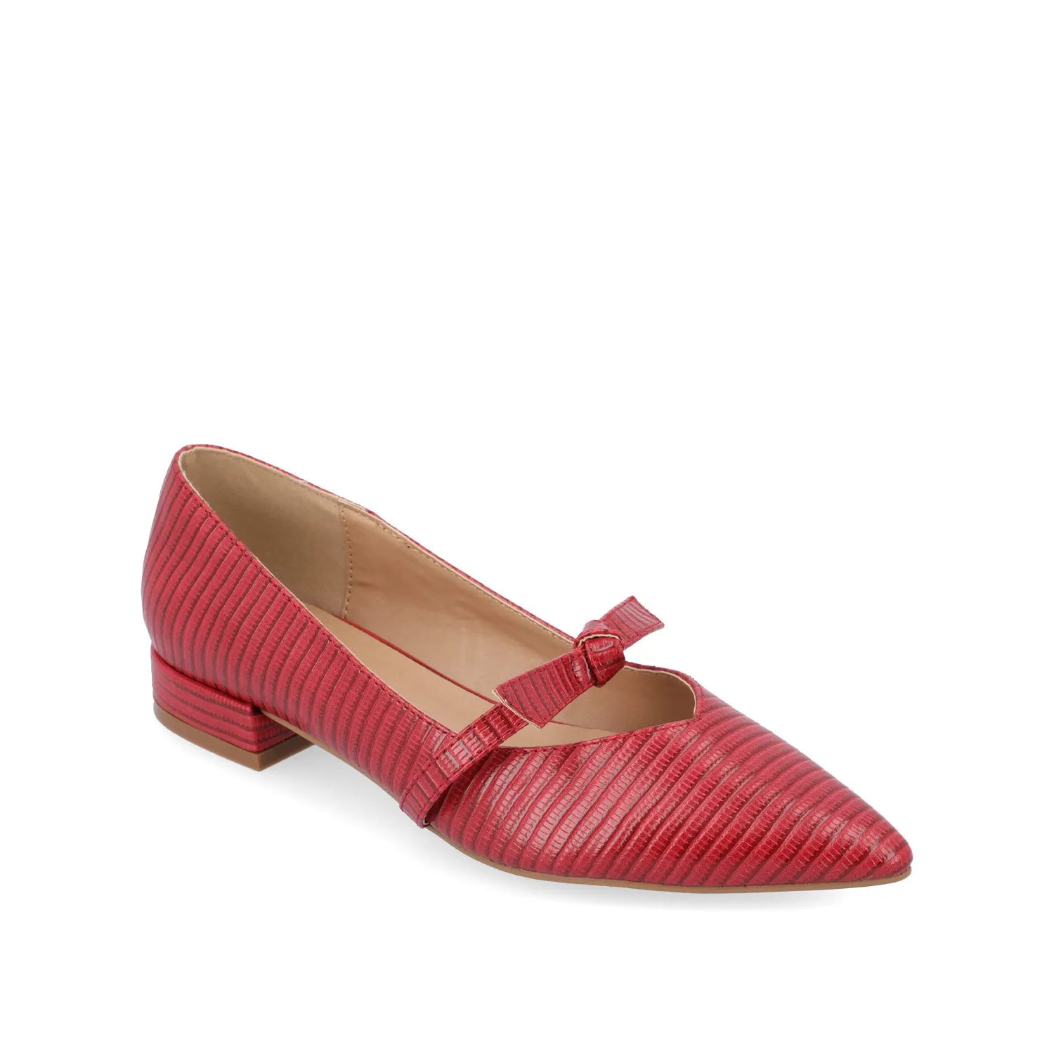 CAIT BALLET FLATS IN FAUX LIZARD soft sole