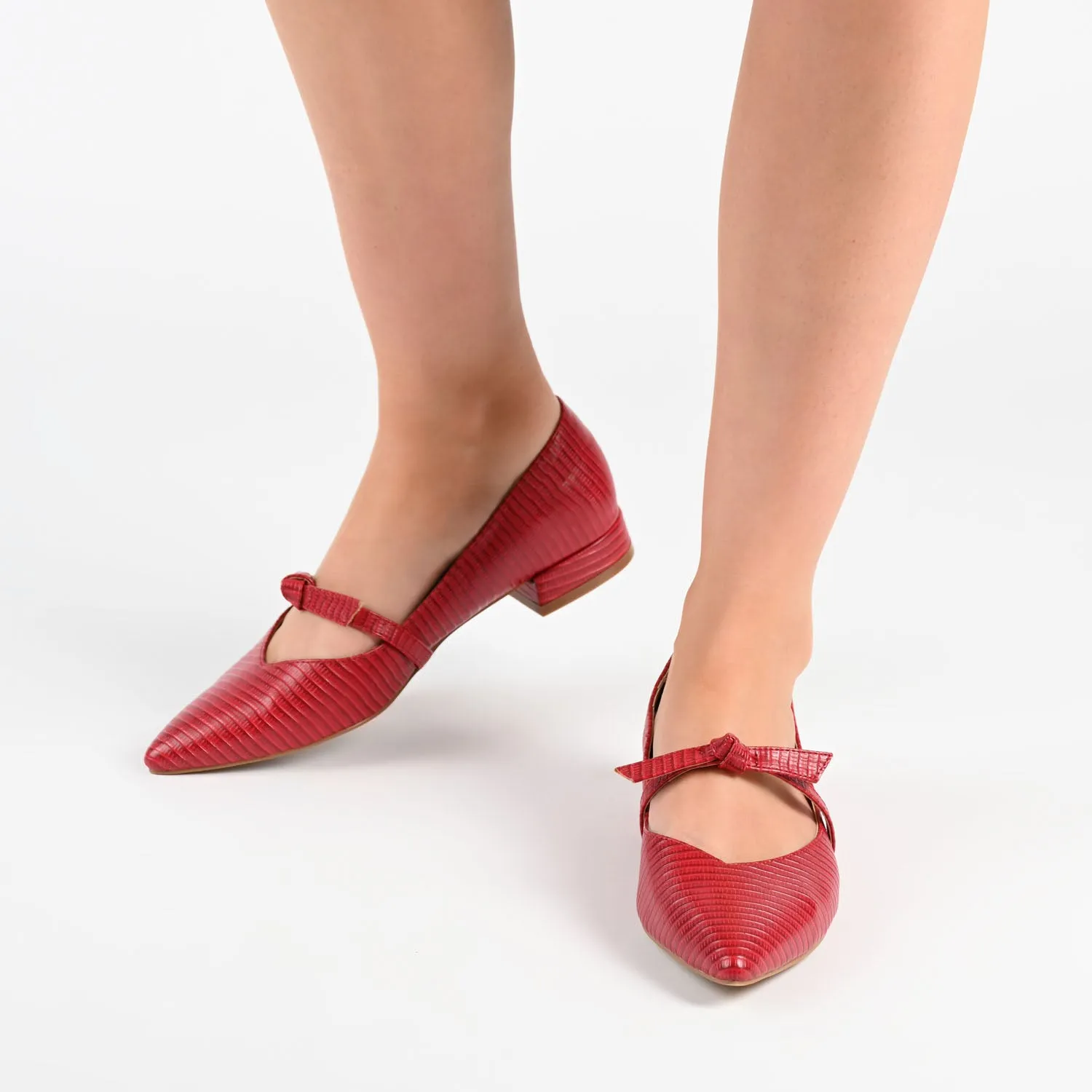 CAIT BALLET FLATS IN FAUX LIZARD soft sole