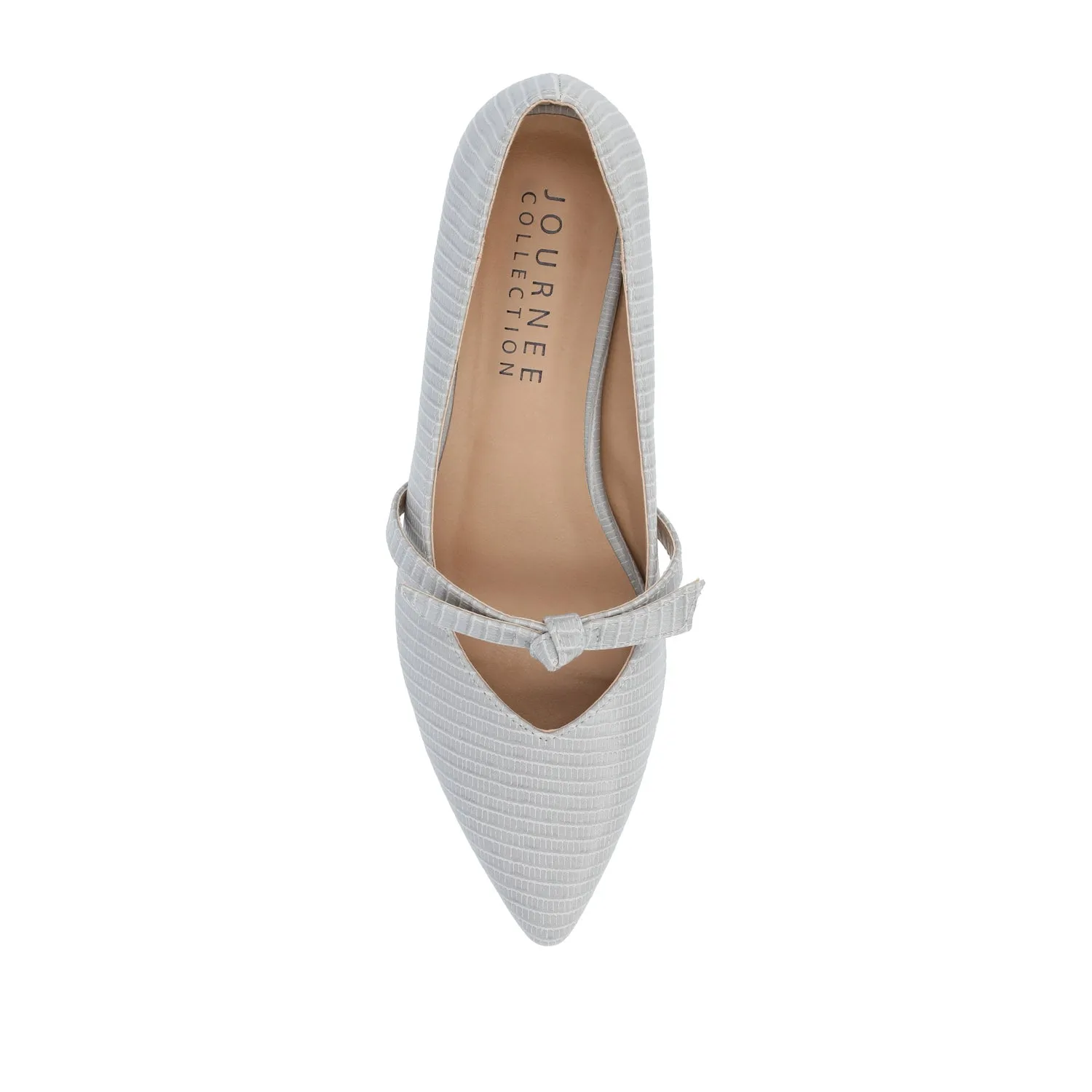 CAIT BALLET FLATS IN FAUX LIZARD soft sole