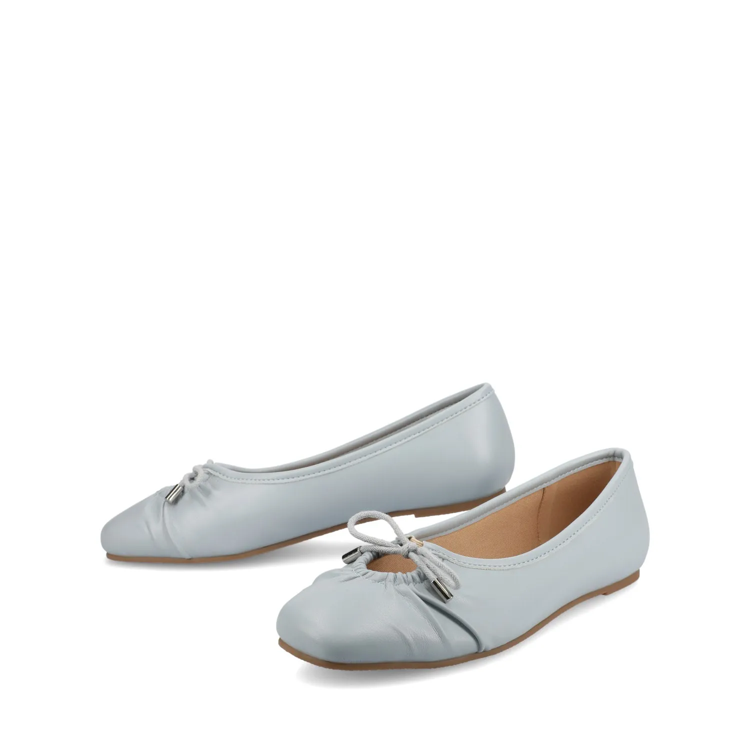 CALLEE BALLET FLATS IN FAUX LEATHER tie bow