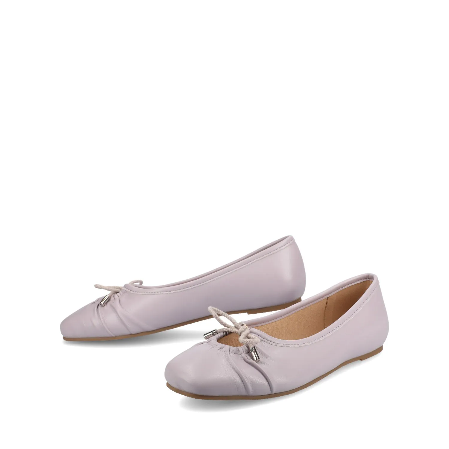 CALLEE BALLET FLATS IN FAUX LEATHER tie bow