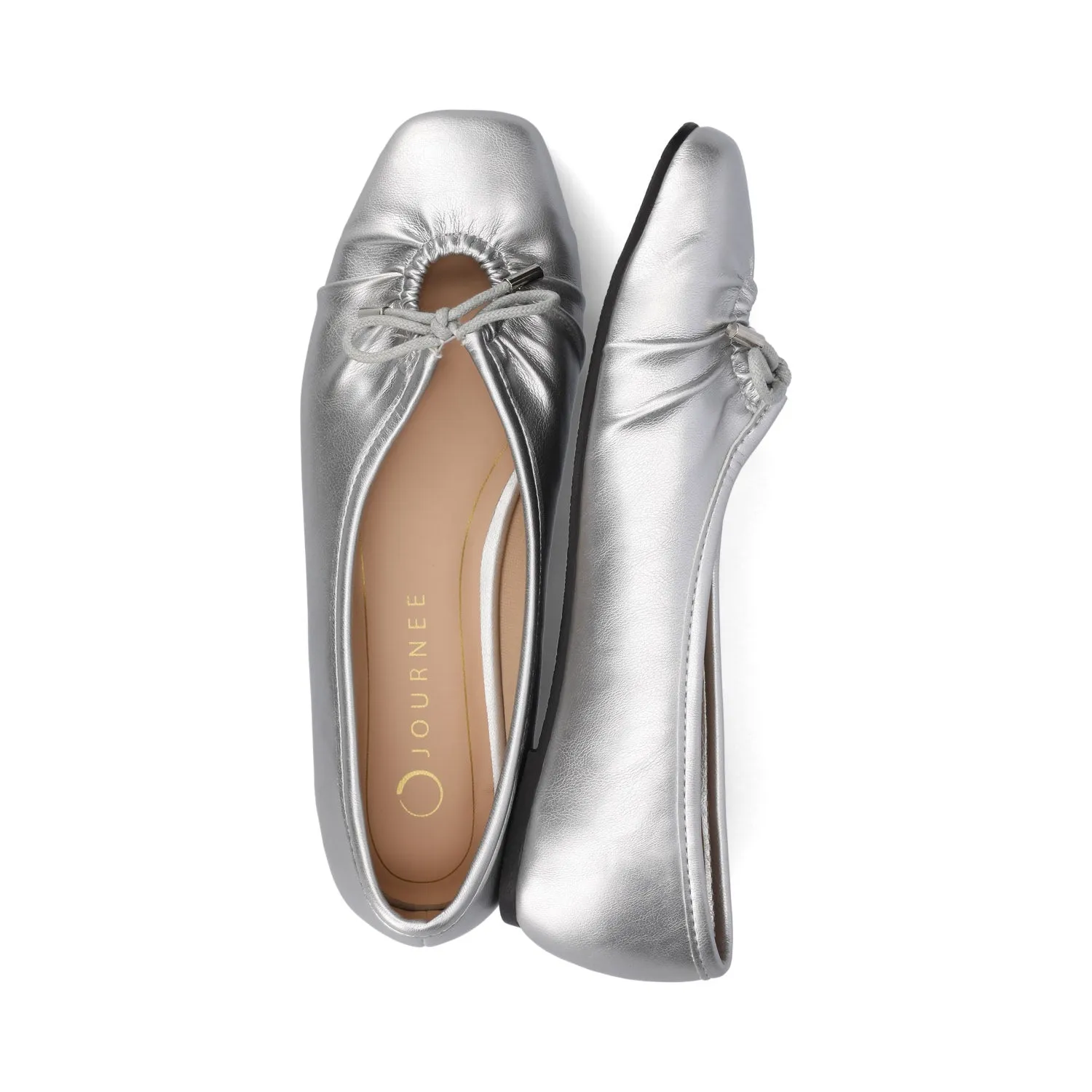 CALLEE BALLET FLATS IN FAUX LEATHER tie bow