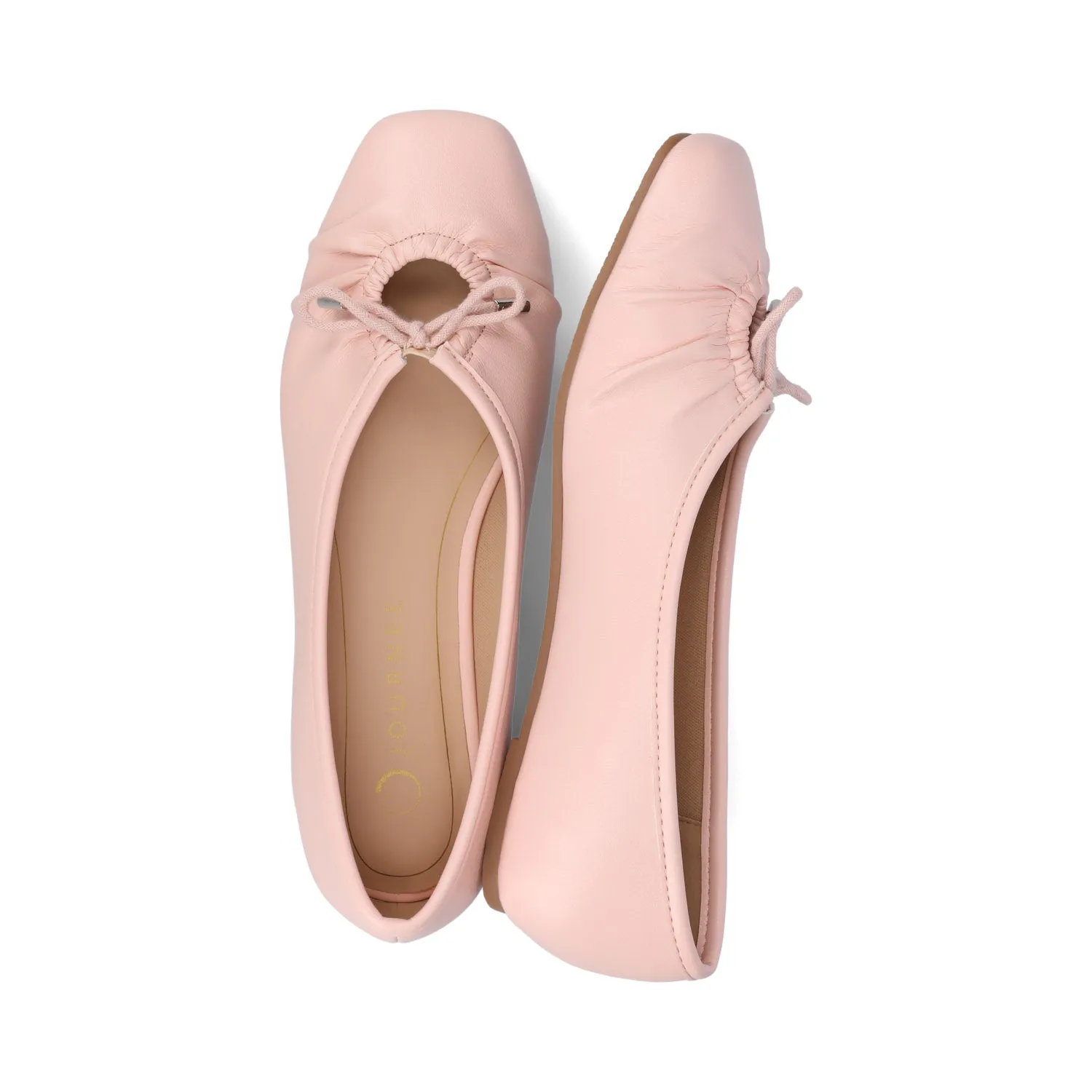 CALLEE BALLET FLATS IN FAUX LEATHER tie bow