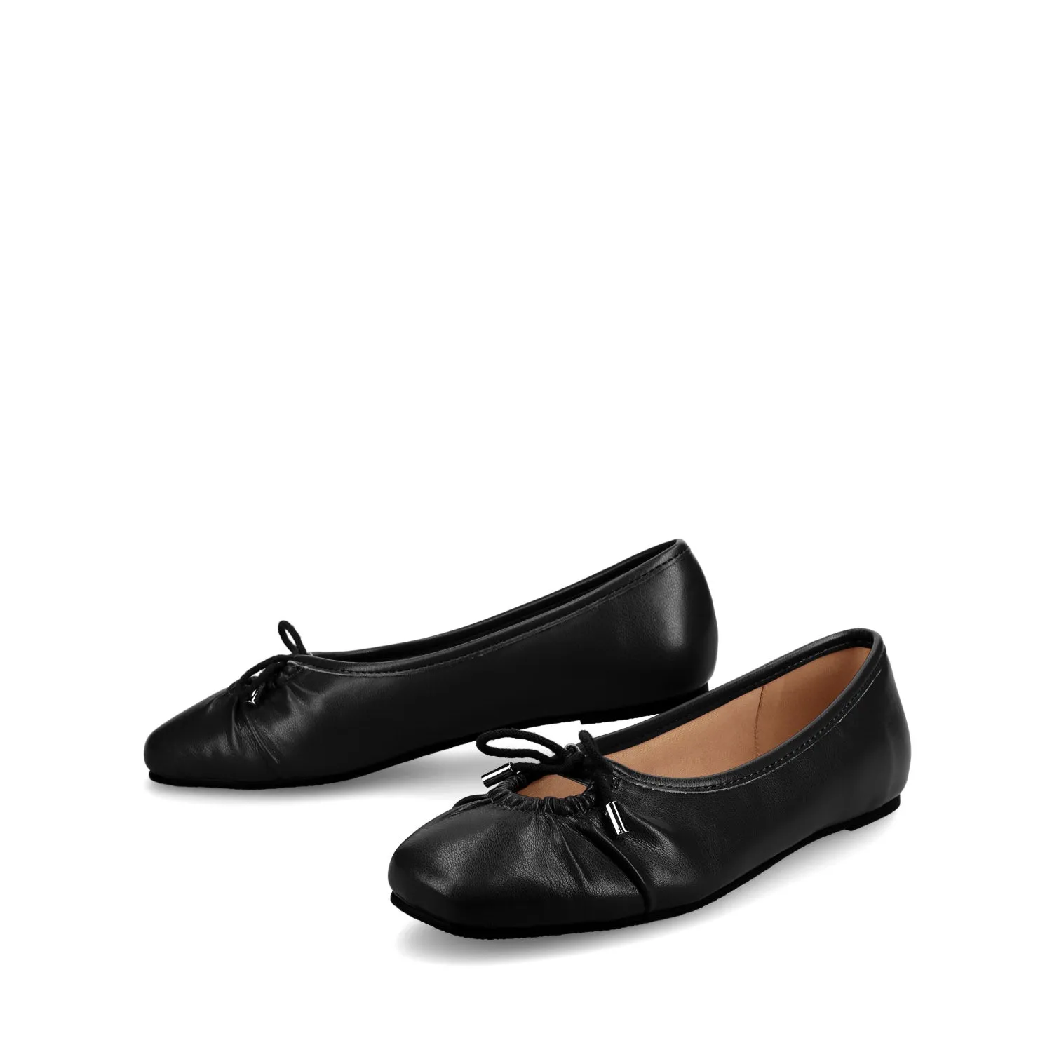 CALLEE BALLET FLATS IN FAUX LEATHER tie bow