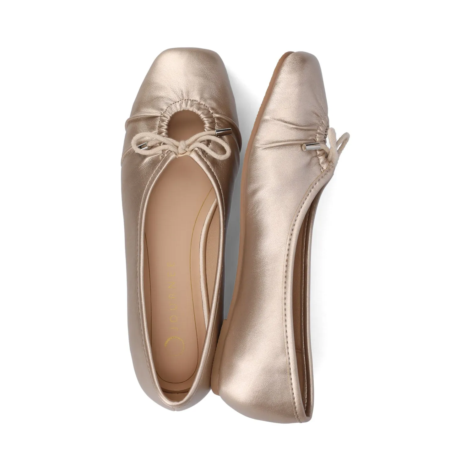 CALLEE BALLET FLATS IN FAUX LEATHER tie bow