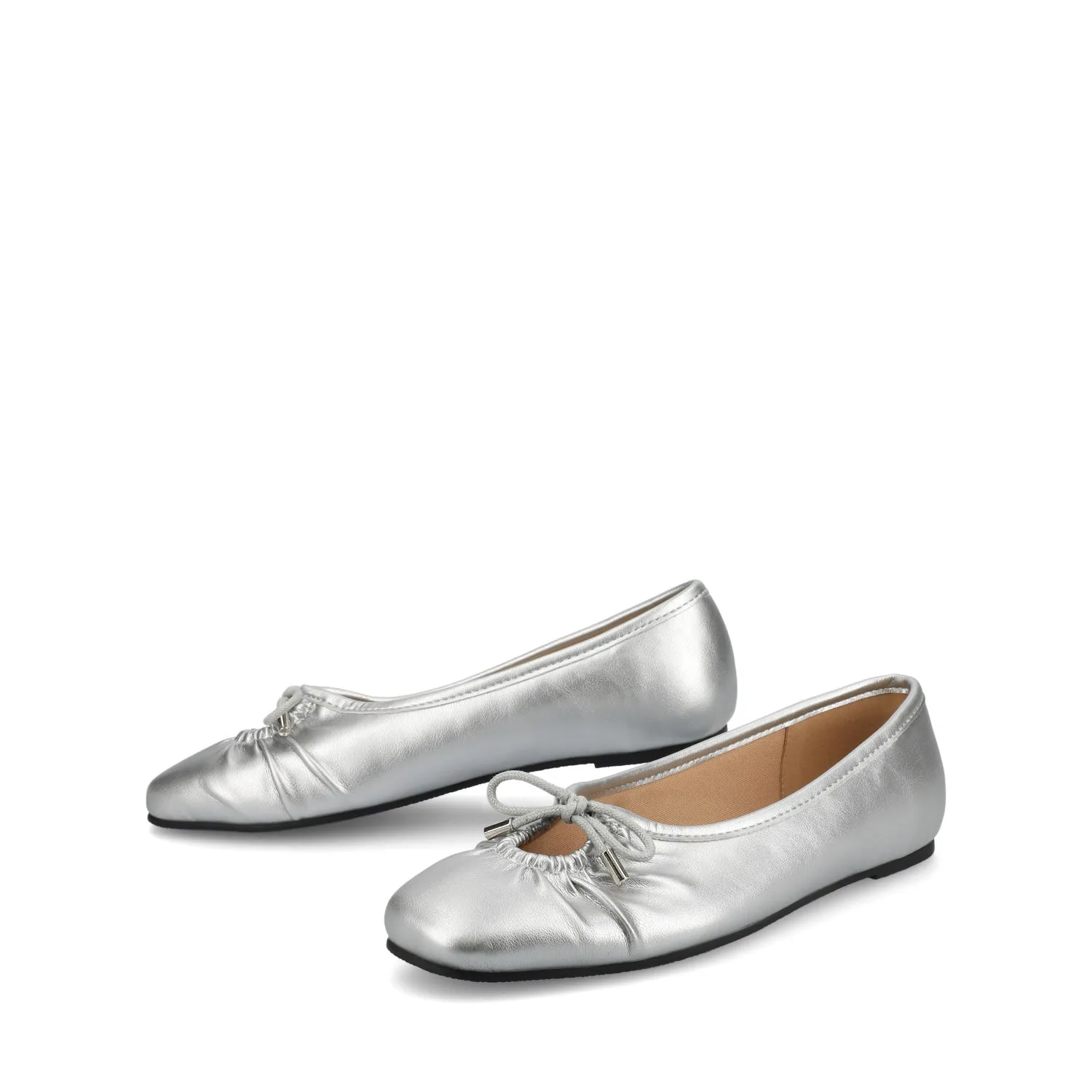 CALLEE BALLET FLATS IN FAUX LEATHER tie bow