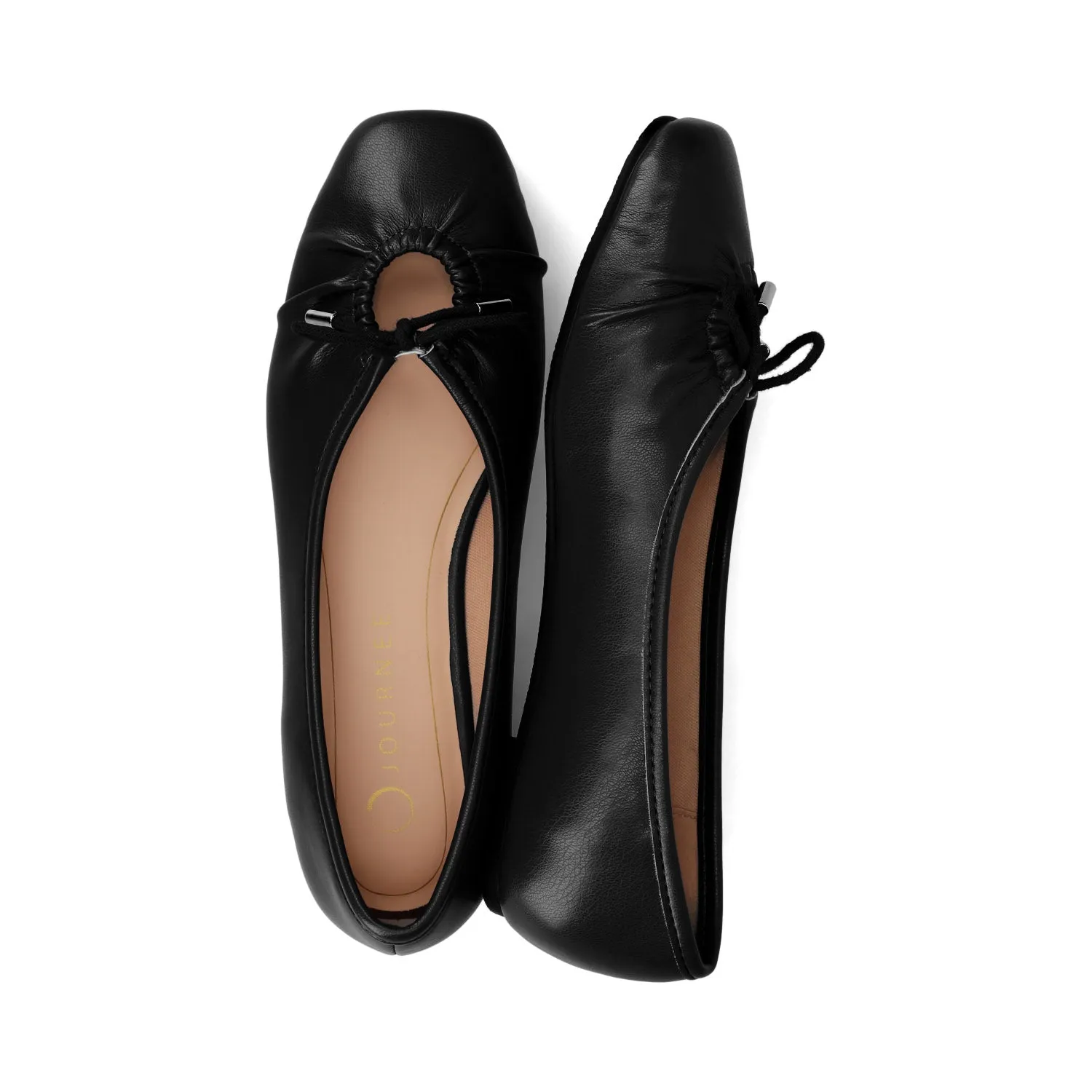 CALLEE BALLET FLATS IN FAUX LEATHER tie bow