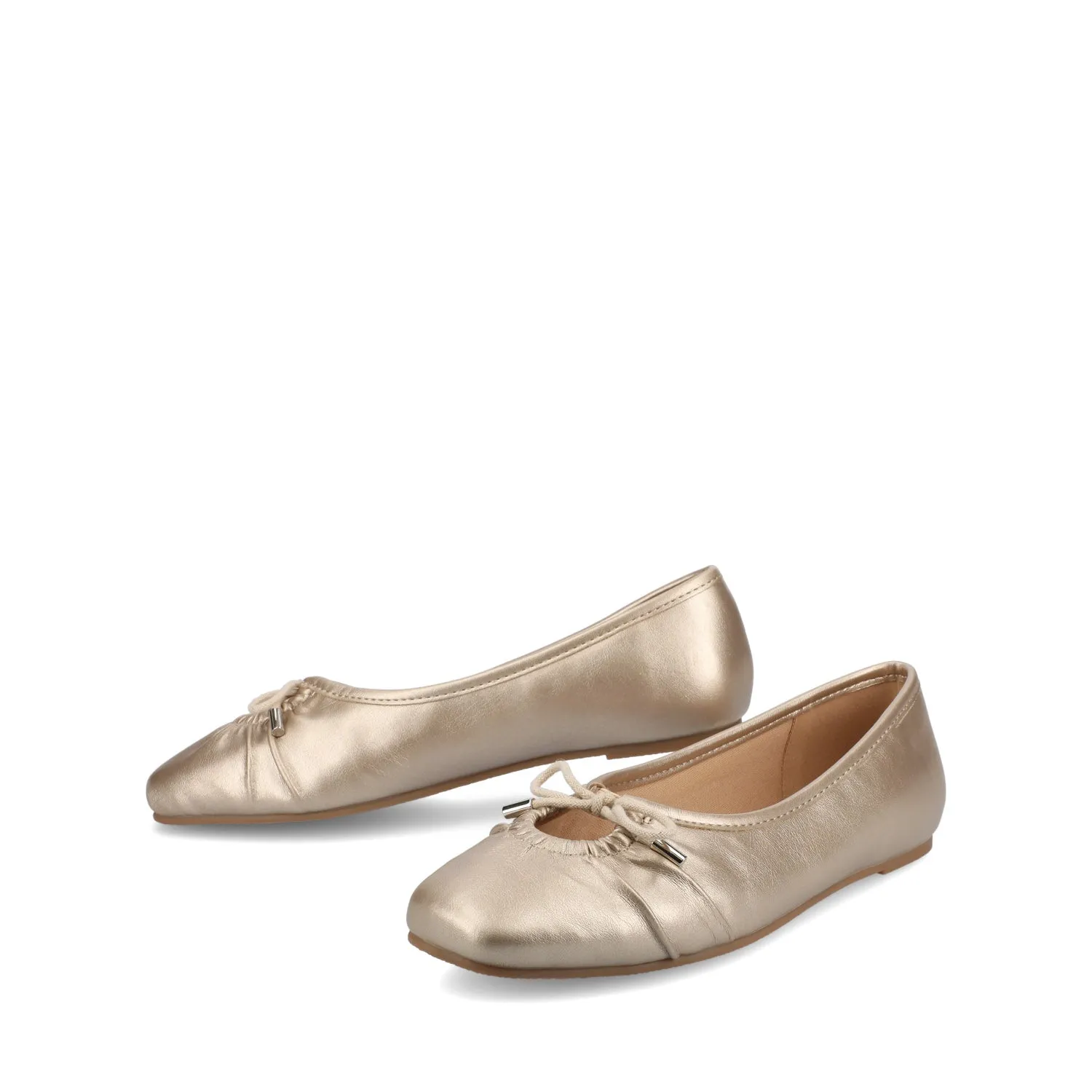 CALLEE BALLET FLATS IN FAUX LEATHER tie bow