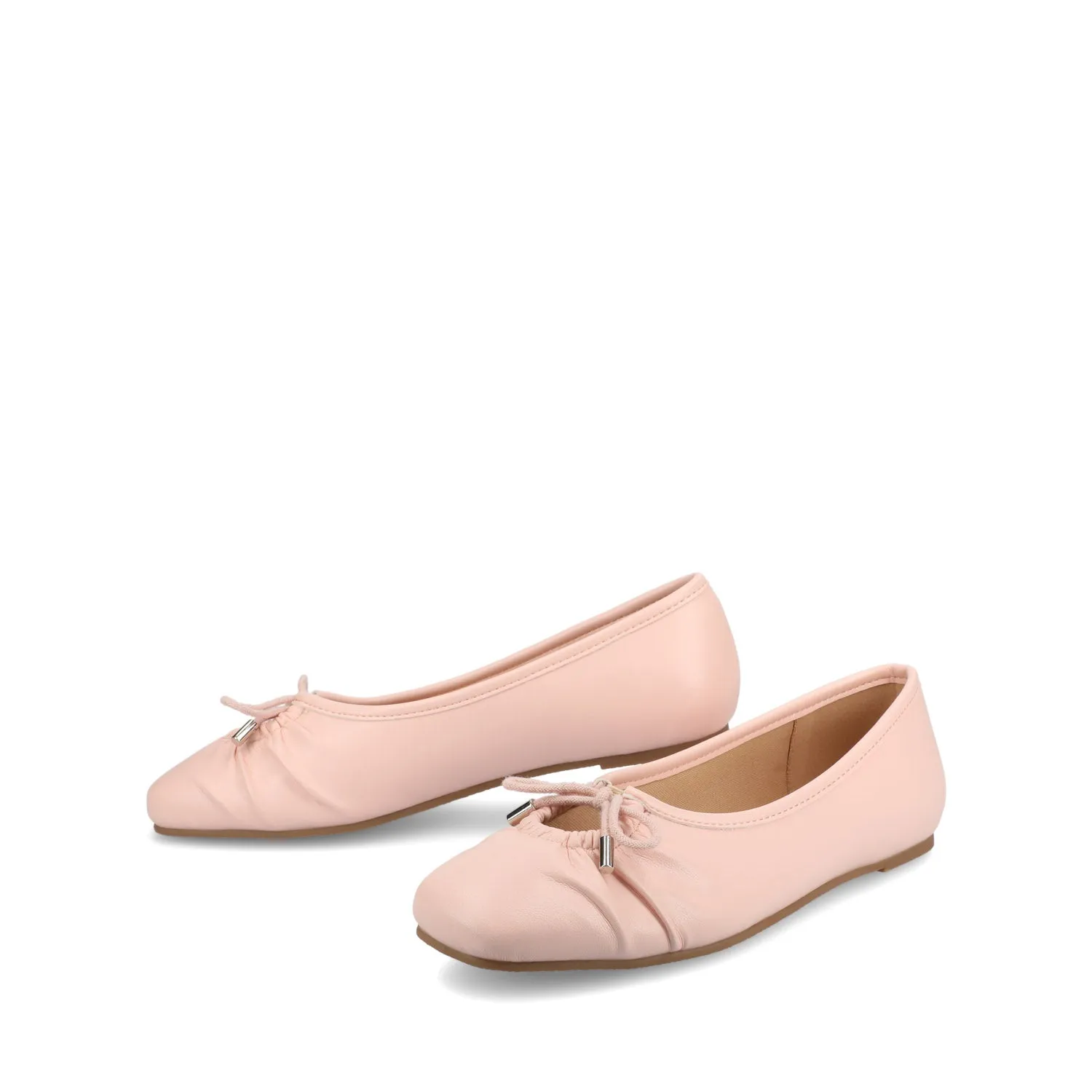 CALLEE BALLET FLATS IN FAUX LEATHER tie bow
